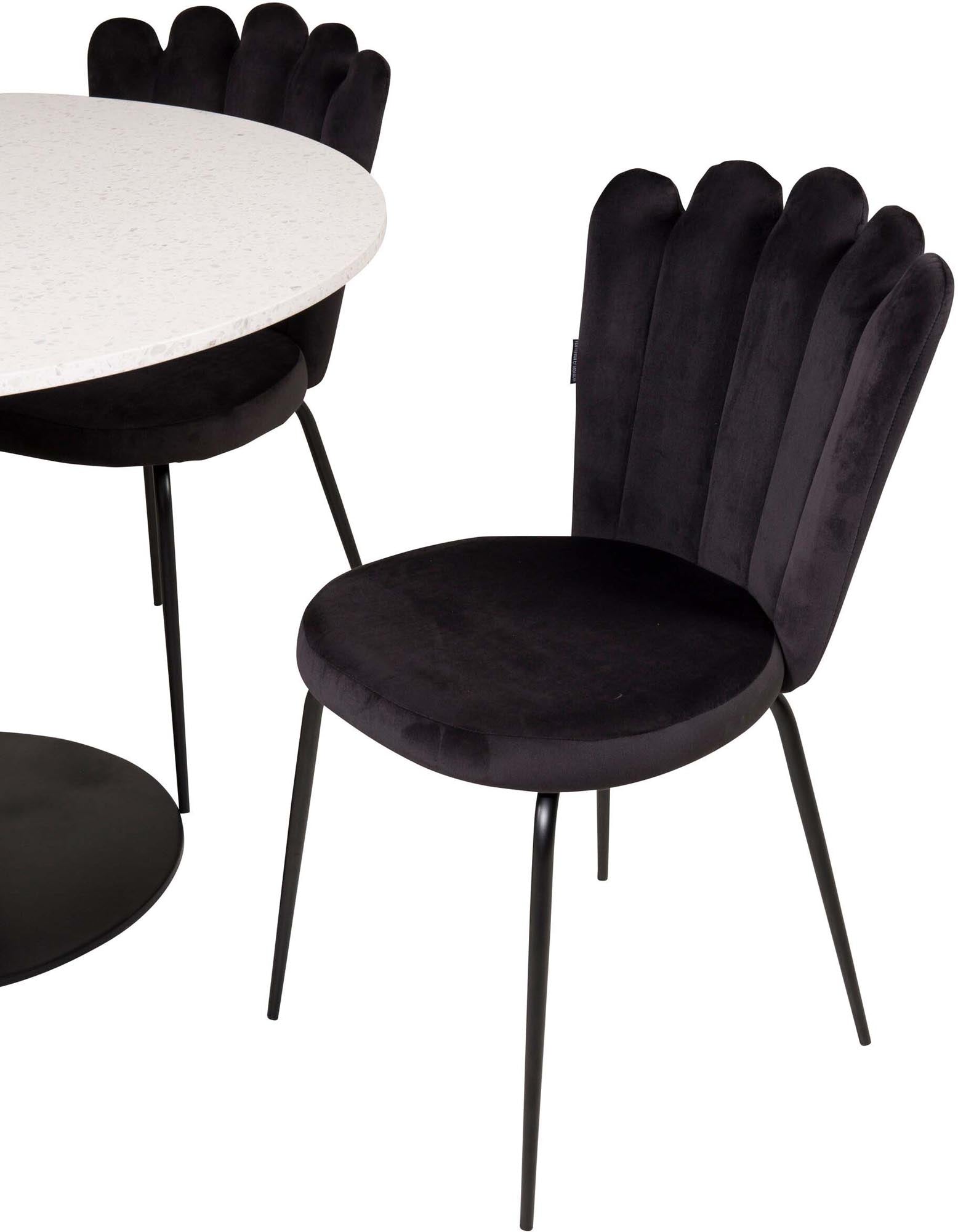 Razzia Esszimmerset + Limhamn ⌀106cm/4St. in Schwarz präsentiert im Onlineshop von KAQTU Design AG. Esszimmerset ist von Venture Home