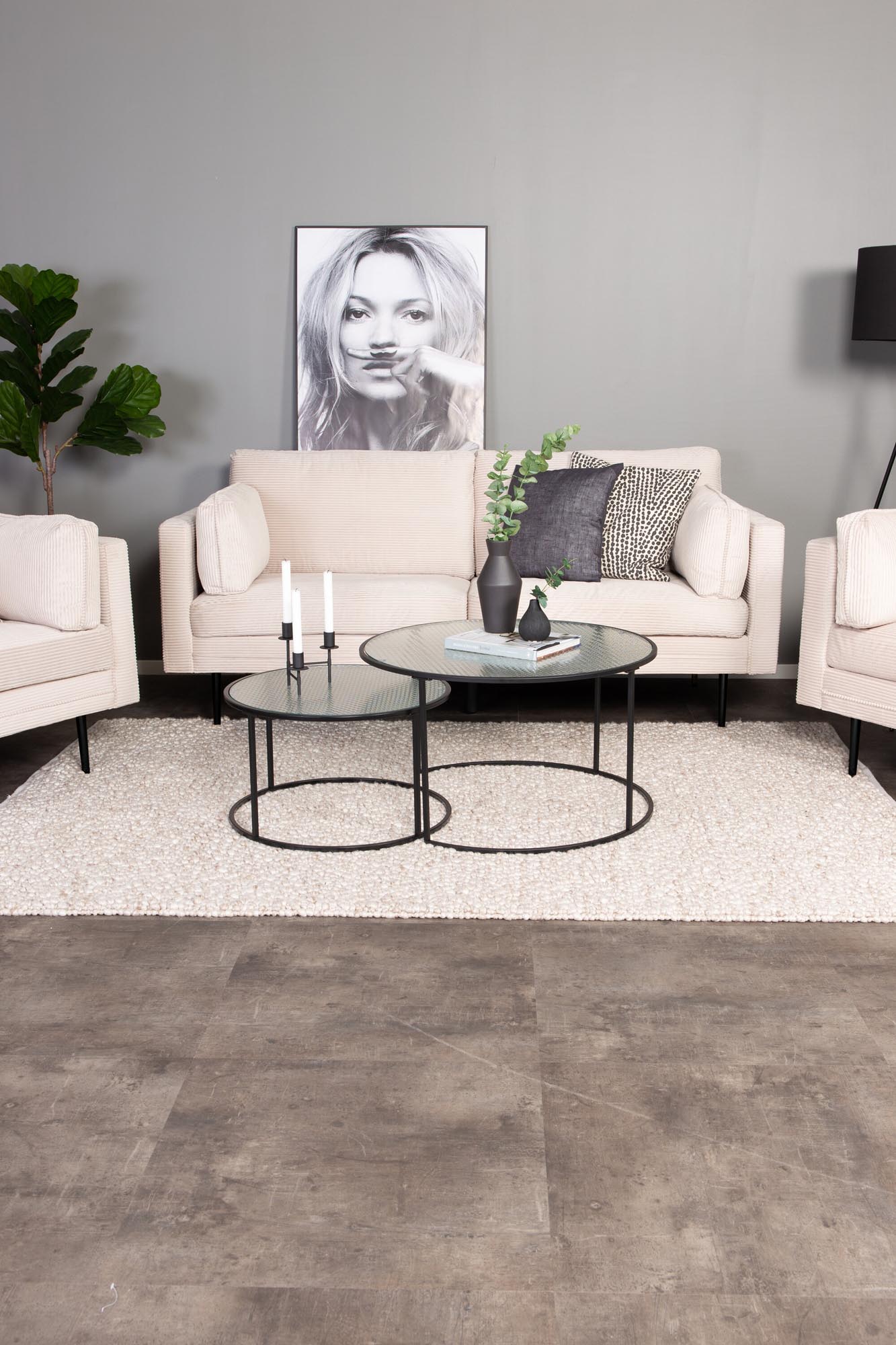 Boom Sofa in Beige/Schwarz präsentiert im Onlineshop von KAQTU Design AG. 3er Sofa ist von Venture Home