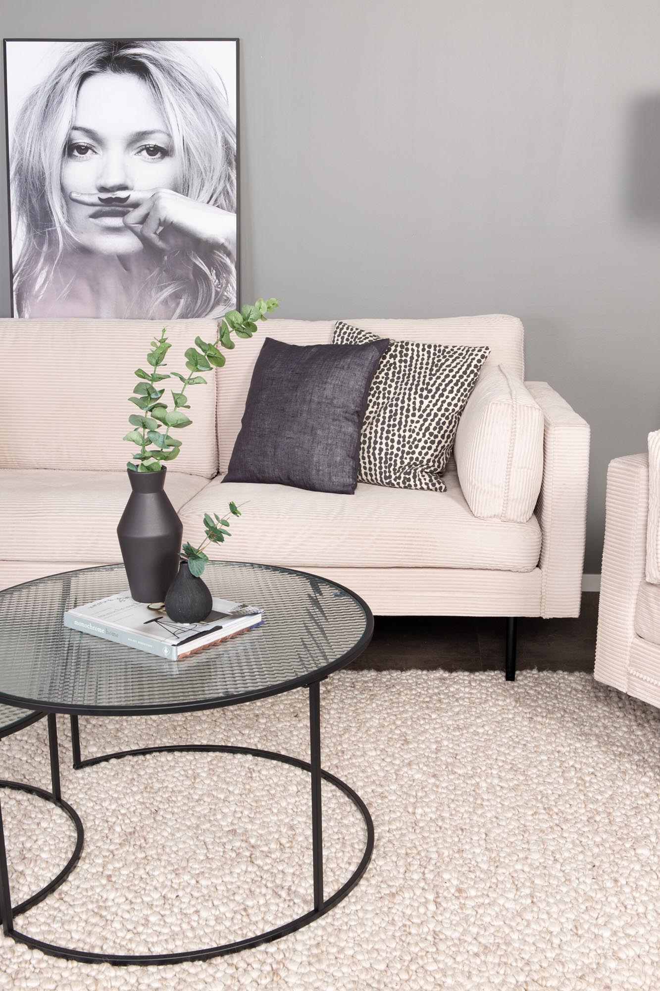 Boom Sofa in Beige/Schwarz präsentiert im Onlineshop von KAQTU Design AG. 3er Sofa ist von Venture Home