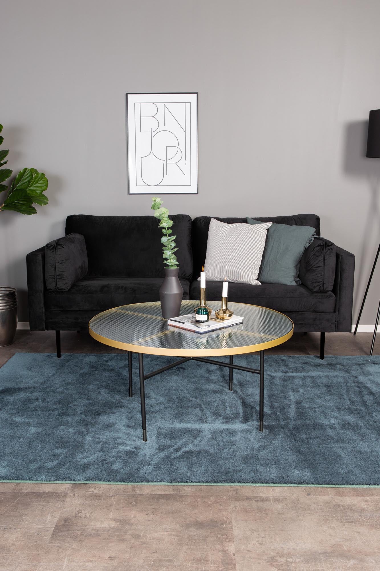 Boom Sofa in Schwarz/Schwarz präsentiert im Onlineshop von KAQTU Design AG. 3er Sofa ist von Venture Home