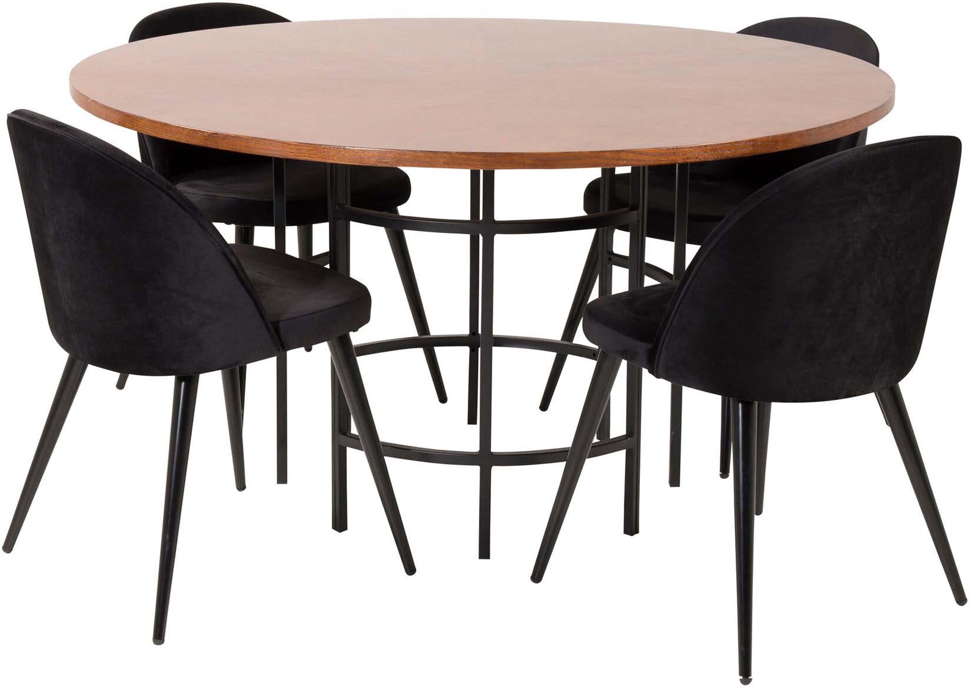 Esszimmerset Copenhagen + Velvet: Stilvolles Design trifft auf hohen Komfort. Ideal für gesellige Runden und elegante Anlässe.