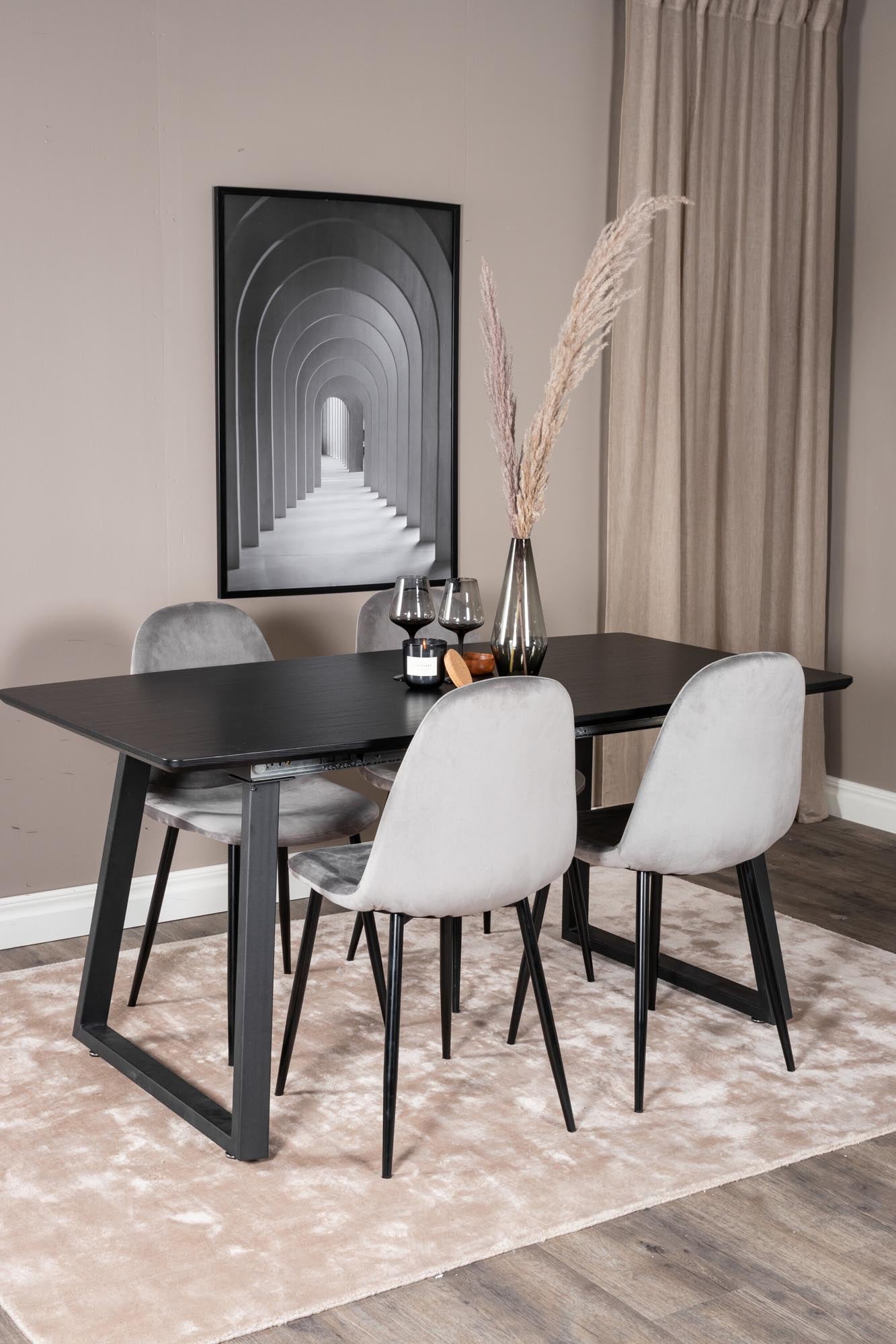 Modernes Inca Esszimmerset: Ausziehbar auf 160 cm, ideal für gesellige Abende. Hochwertige Materialien und stilvolle Stühle für Ihr Zuhause.