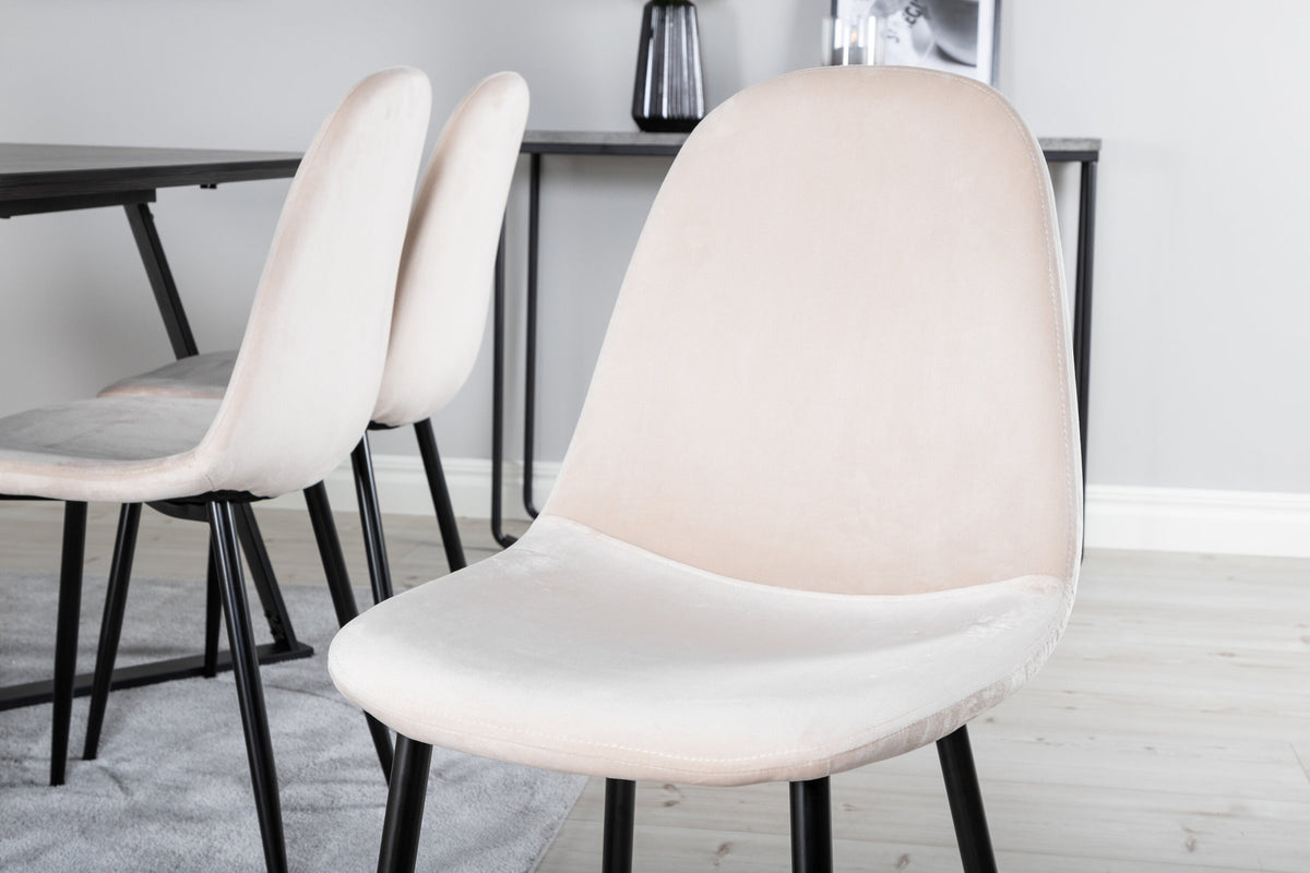 Marina Esszimmerset Polar 180cm/6St. in Beige, Schwarz präsentiert im Onlineshop von KAQTU Design AG. Esszimmerset ist von Venture Home
