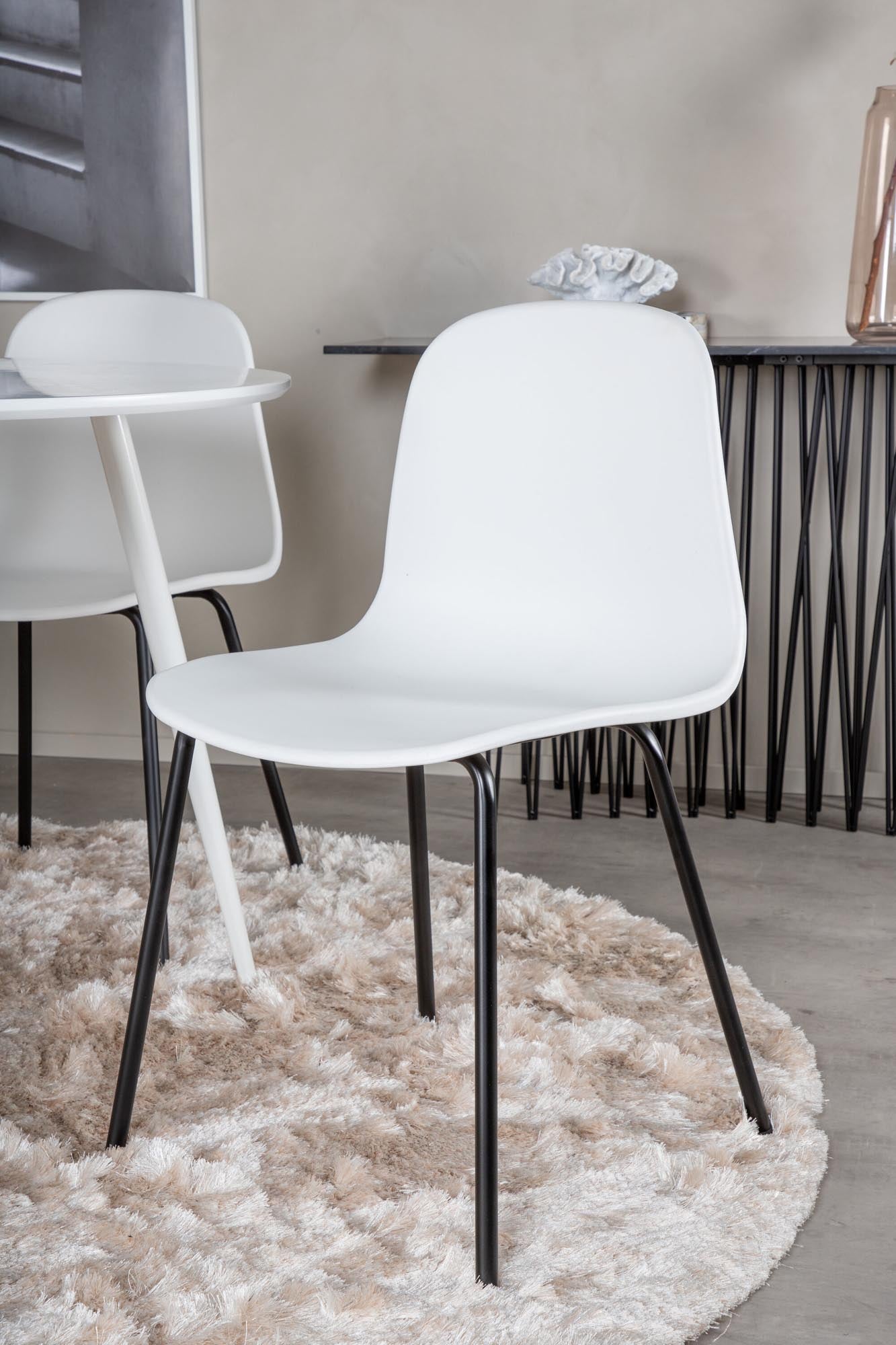Plaza Esszimmerset + Arctic ⌀100cm/4St. in Schwarz-Weiss präsentiert im Onlineshop von KAQTU Design AG. Esszimmerset ist von Venture Home