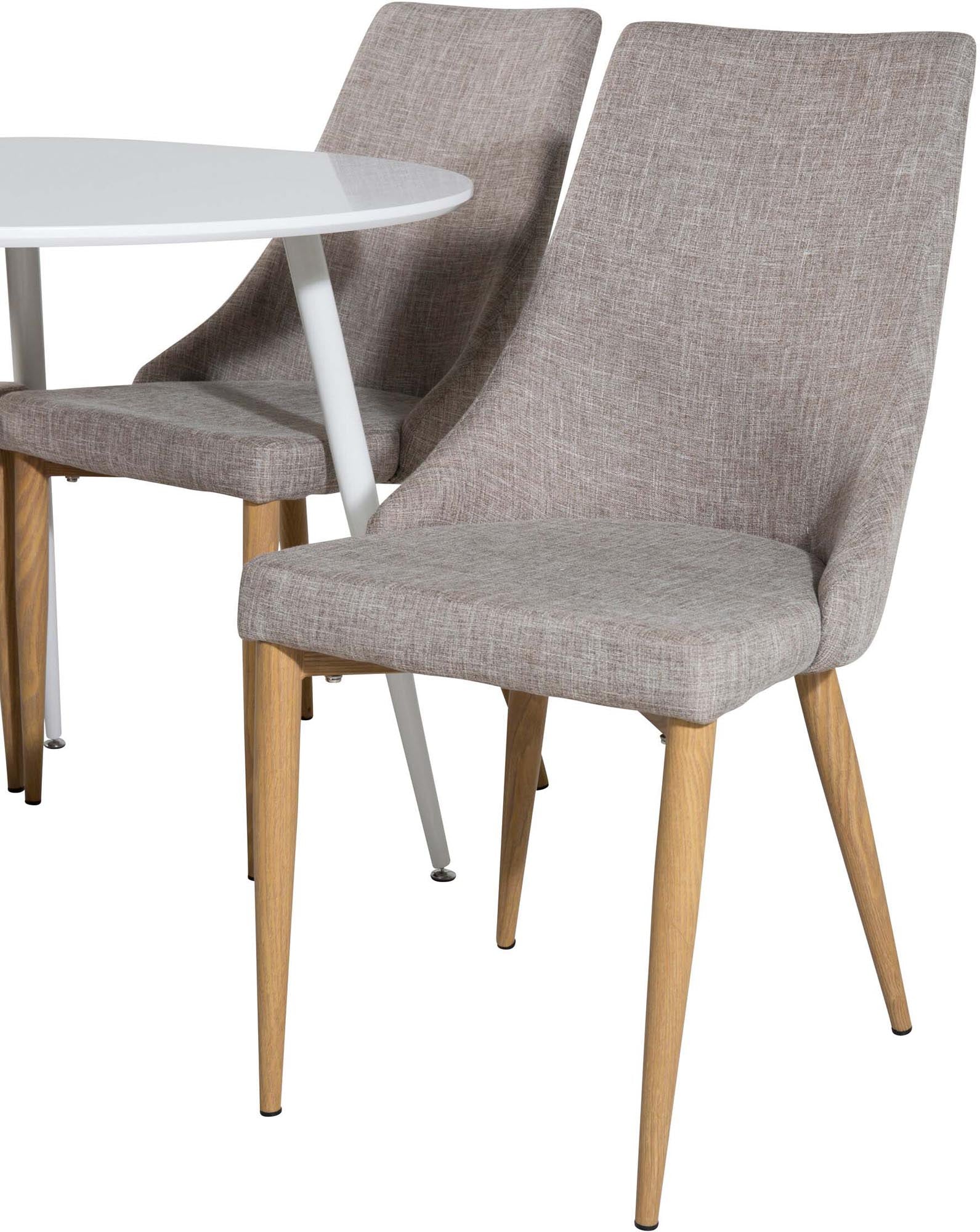 Elegantes Esszimmerset Plaza + Leone, 100cm, 4 Stühle, Venture Home.