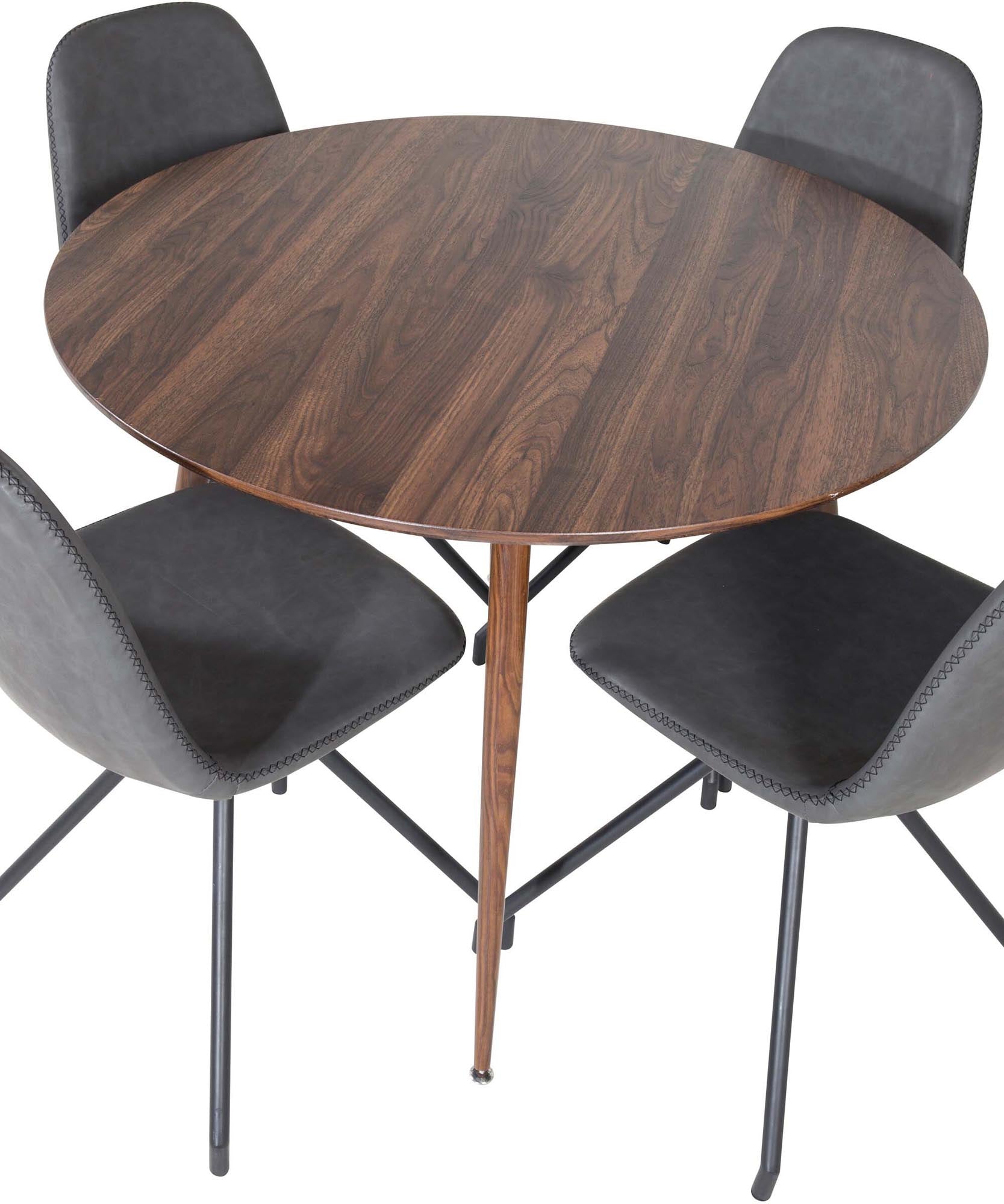 Plaza Esszimmerset + Polar ⌀100cm/4St. in Braun / Grau präsentiert im Onlineshop von KAQTU Design AG. Esszimmerset ist von Venture Home