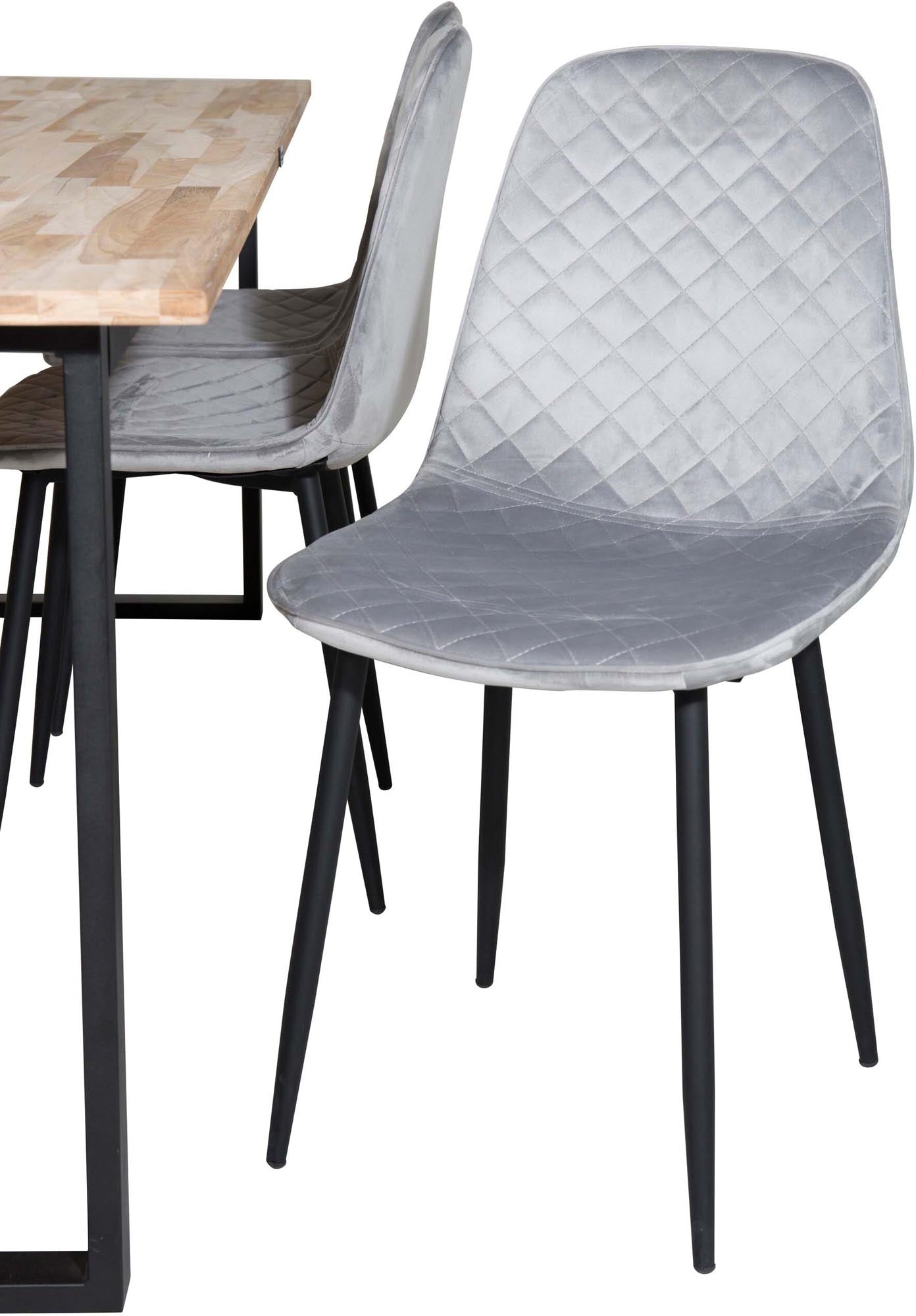 Cirebon Esszimmerset + Polar 200cm/6St. in Schwarzgrau präsentiert im Onlineshop von KAQTU Design AG. Esszimmerset ist von Venture Home