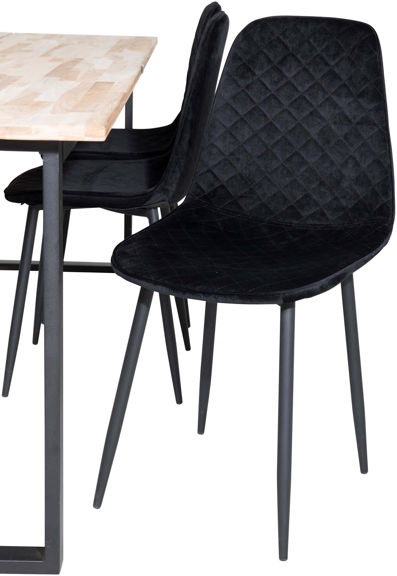 Cirebon Esszimmerset + Polar 200cm/6St. in Schwarz präsentiert im Onlineshop von KAQTU Design AG. Esszimmerset ist von Venture Home