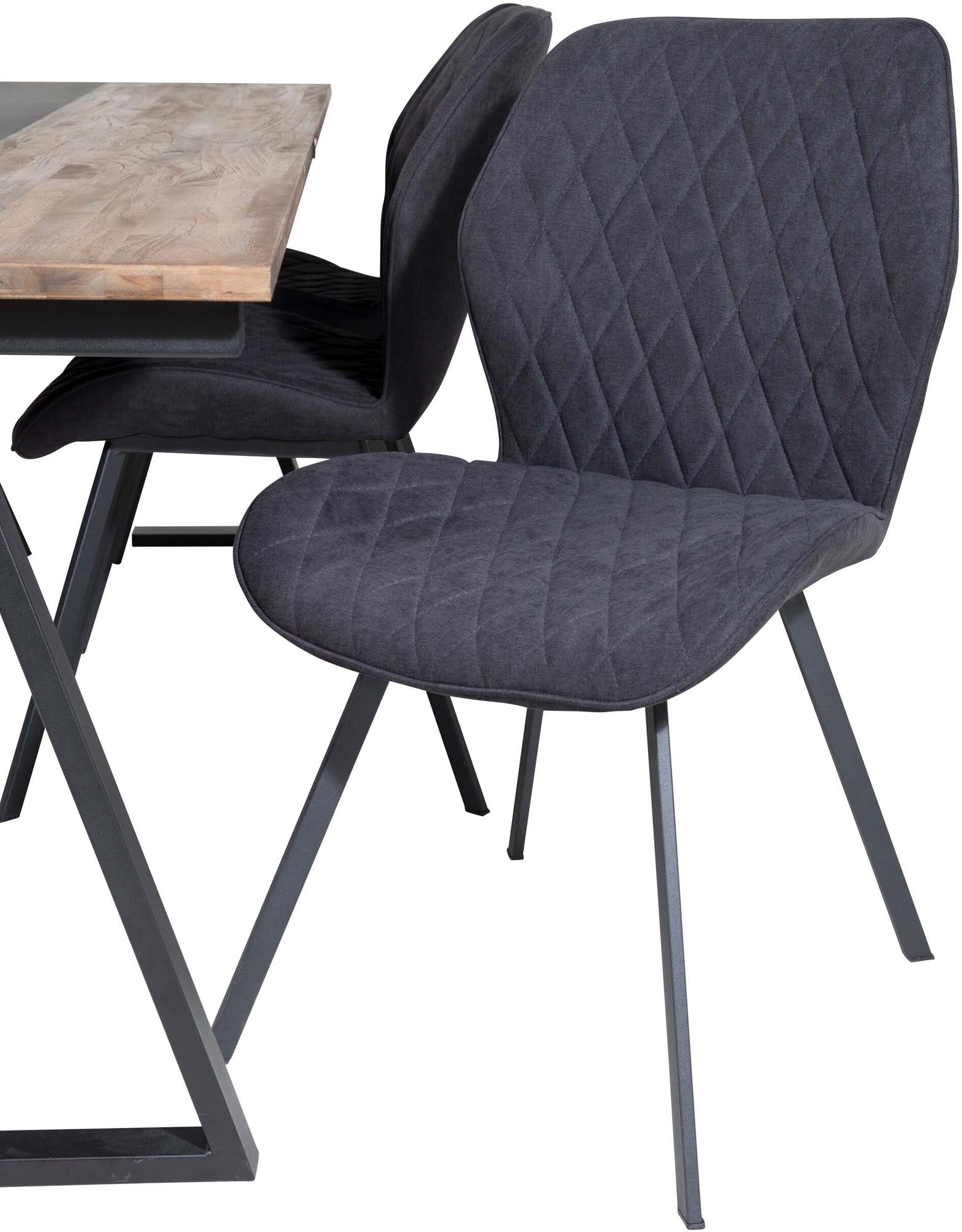 Jakarta Esszimmerset + Gemma 200cm/6St. in Schwarz präsentiert im Onlineshop von KAQTU Design AG. Esszimmerset ist von Venture Home