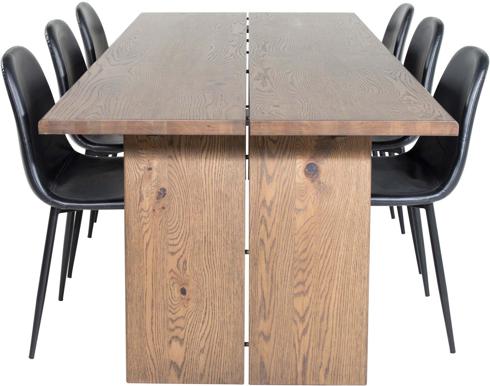 Logger Esszimmerset + Polar 210cm/6St. in Schwarz präsentiert im Onlineshop von KAQTU Design AG. Esszimmerset ist von Venture Home