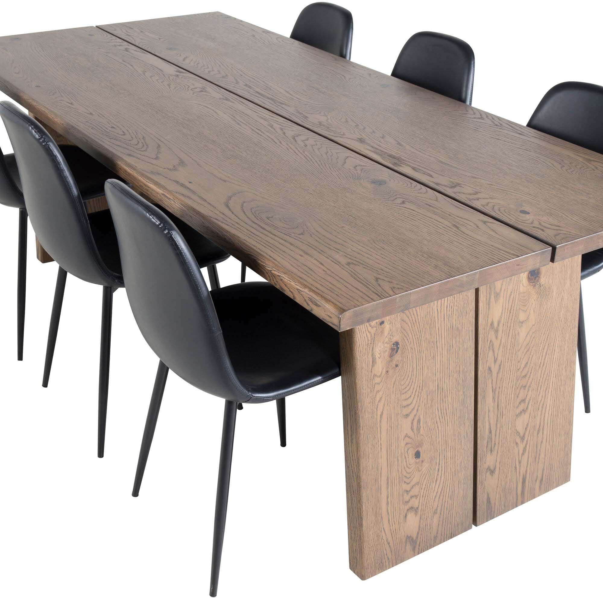 Logger Esszimmerset + Polar 210cm/6St. in Schwarz präsentiert im Onlineshop von KAQTU Design AG. Esszimmerset ist von Venture Home