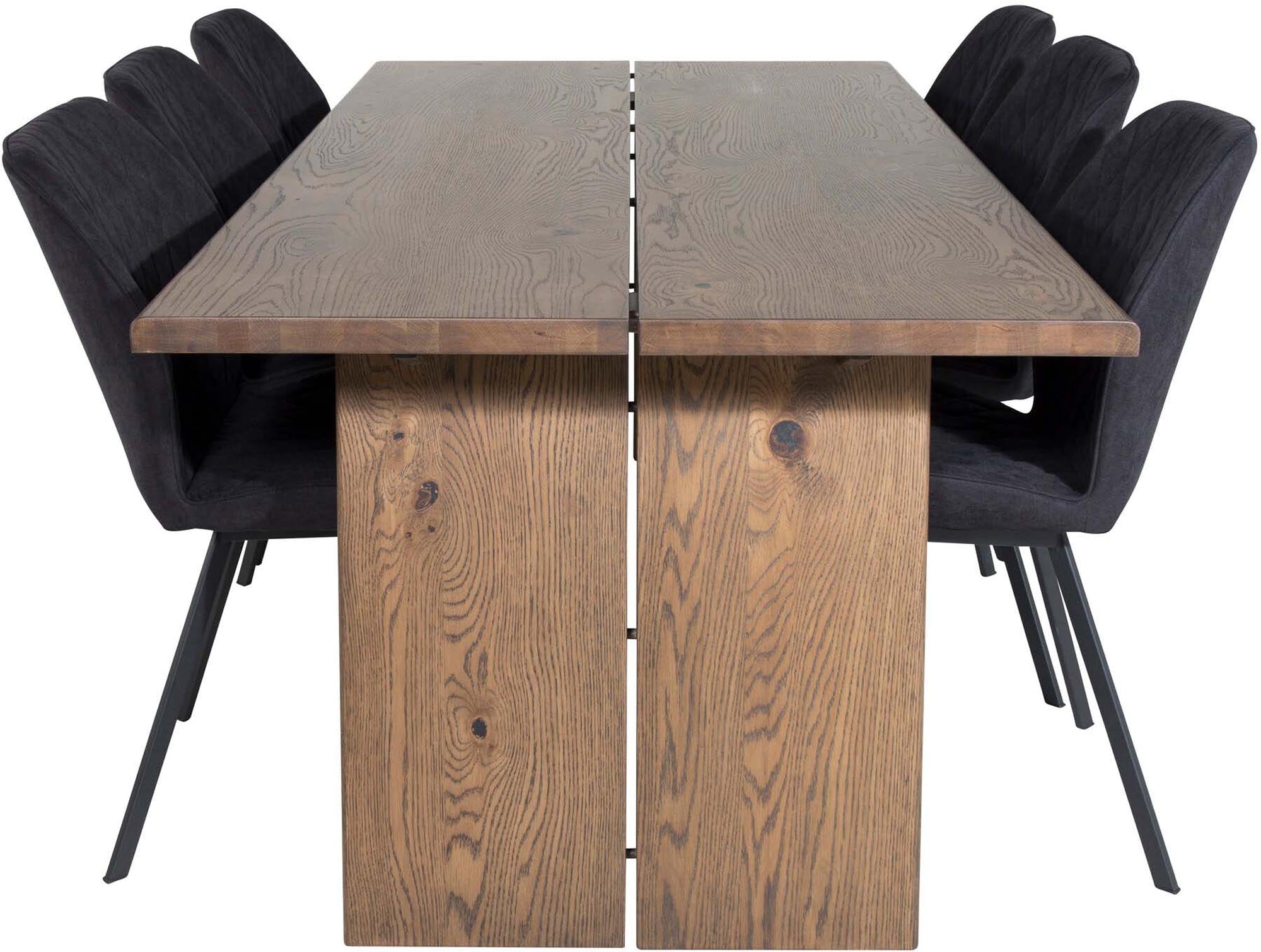 Logger Esszimmerset + Gemma 210cm/6St. in Schwarz präsentiert im Onlineshop von KAQTU Design AG. Esszimmerset ist von Venture Home