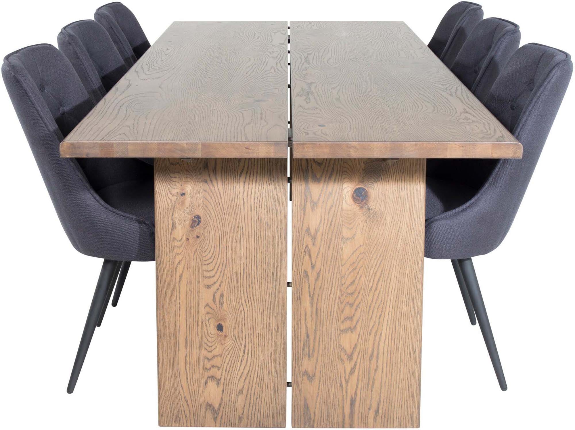 Logger Esszimmerset + Velvet Deluxe 210cm/6St. in Schwarz präsentiert im Onlineshop von KAQTU Design AG. Esszimmerset ist von Venture Home