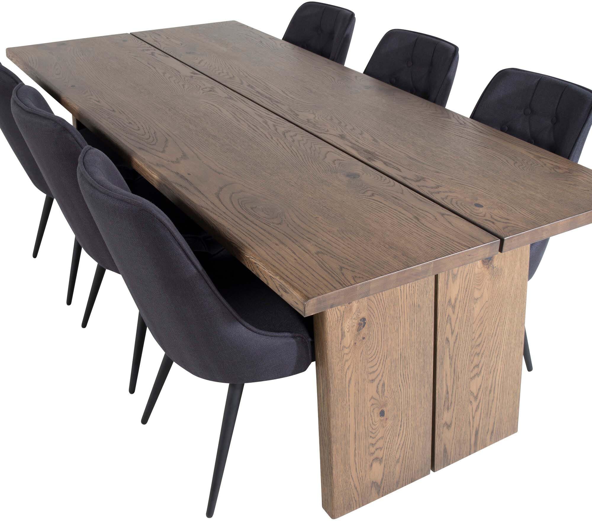 Logger Esszimmerset + Velvet Deluxe 210cm/6St. in Schwarz präsentiert im Onlineshop von KAQTU Design AG. Esszimmerset ist von Venture Home