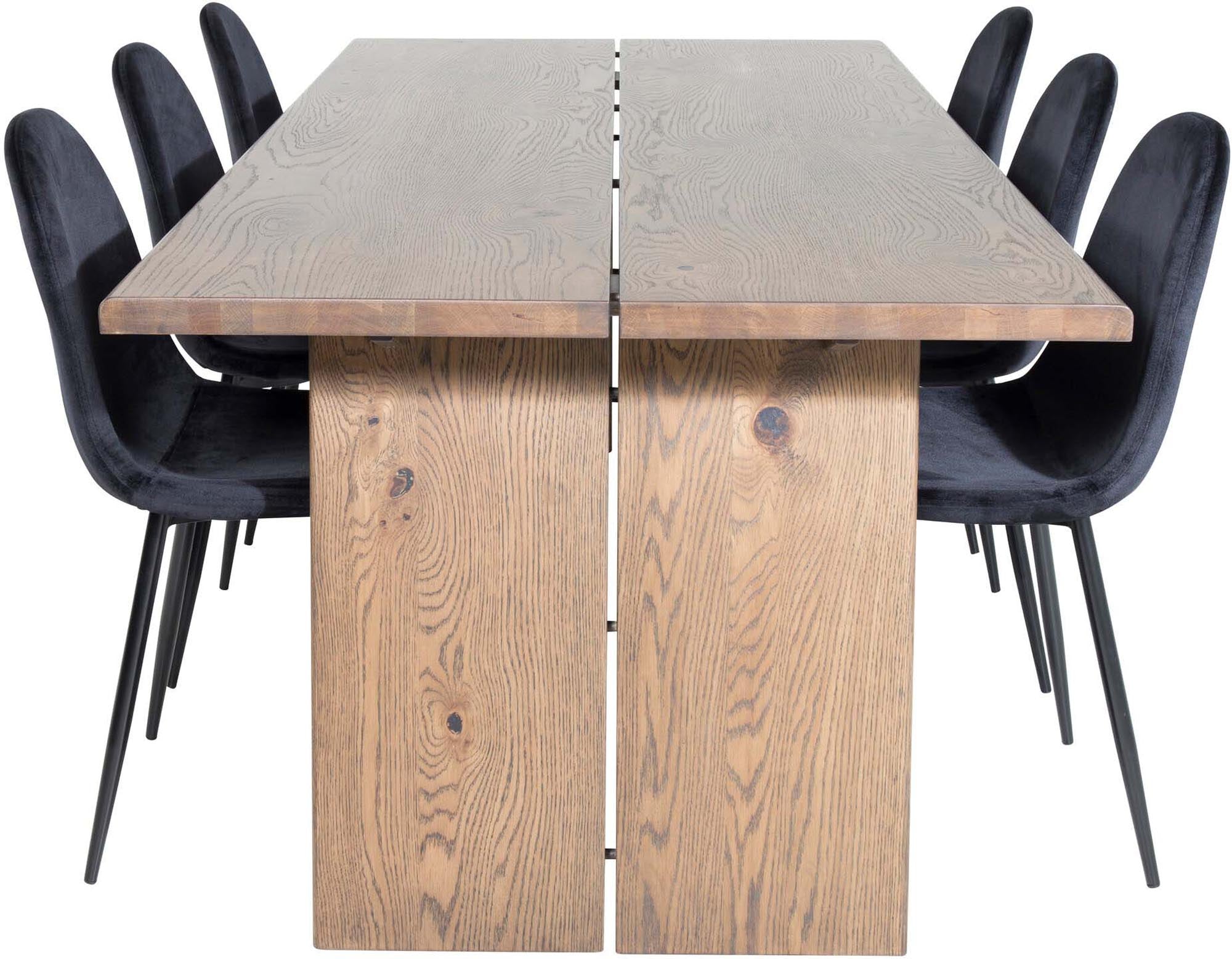Logger Esszimmerset + Polar 210cm/6St. in Schwarz präsentiert im Onlineshop von KAQTU Design AG. Esszimmerset ist von Venture Home