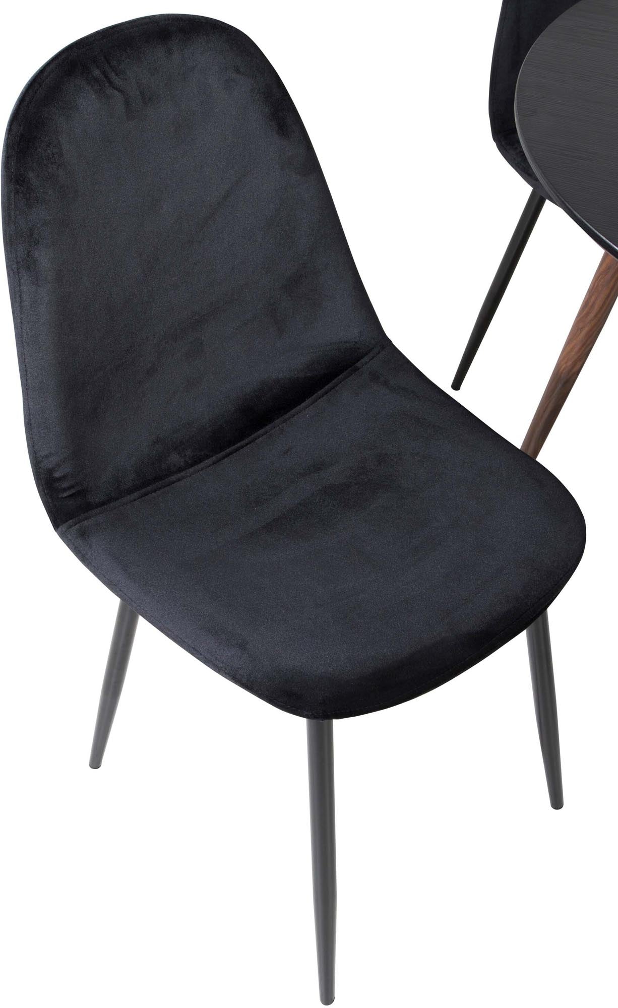 Plaza Esszimmerset + Polar ⌀100cm/4St. in Schwarz / Braun präsentiert im Onlineshop von KAQTU Design AG. Esszimmerset ist von Venture Home
