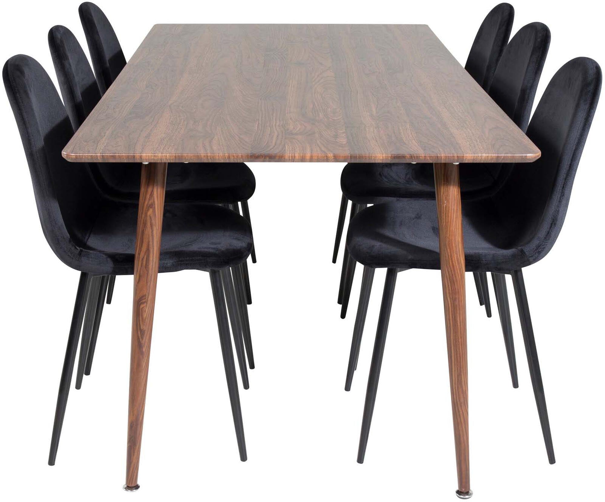 Polar Esszimmerset + Polar 180cm/6St. in Schwarz präsentiert im Onlineshop von KAQTU Design AG. Esszimmerset ist von Venture Home