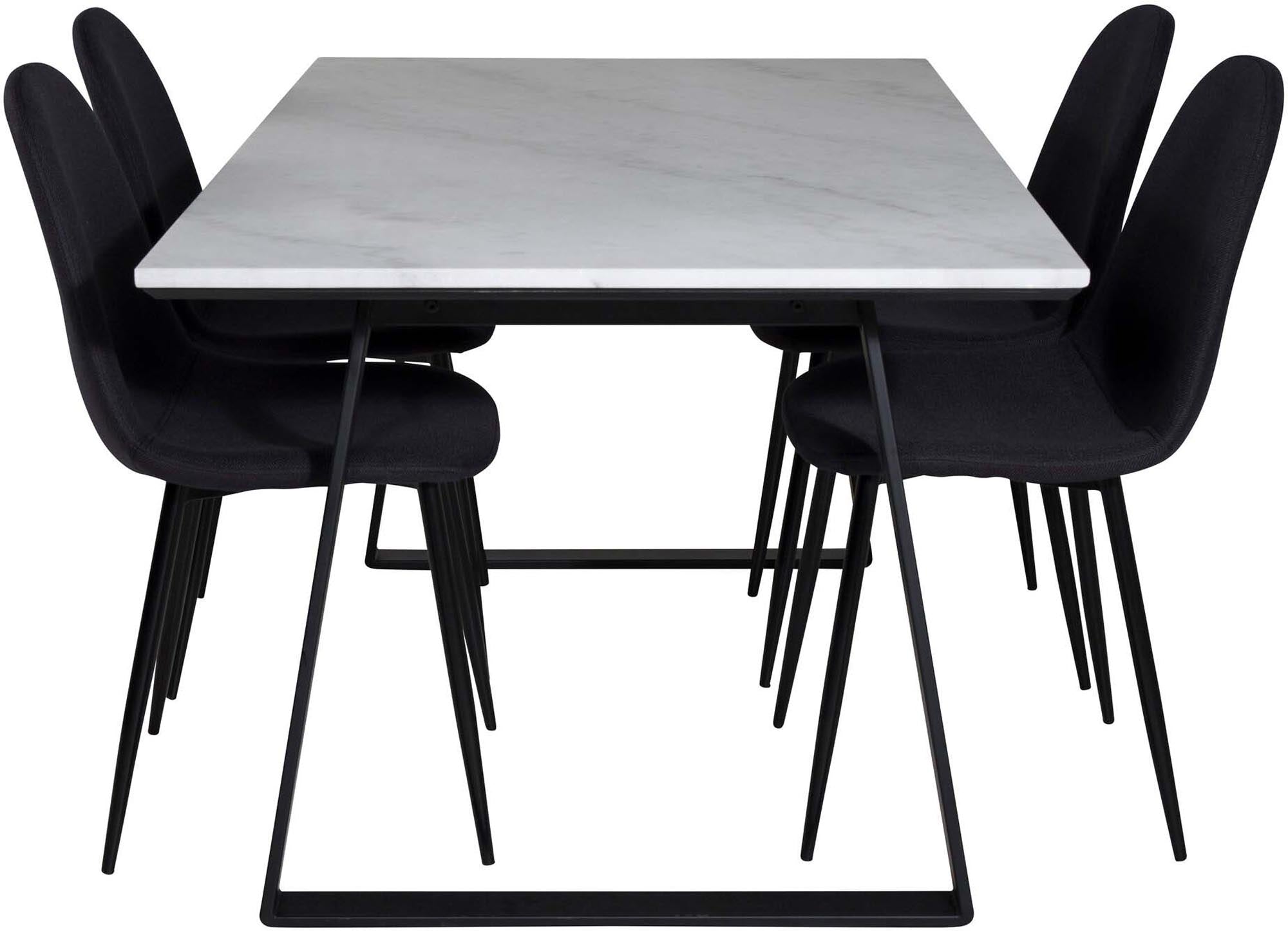 Estelle Esszimmerset + Polar 140cm/4St. in Schwarz präsentiert im Onlineshop von KAQTU Design AG. Esszimmerset ist von Venture Home