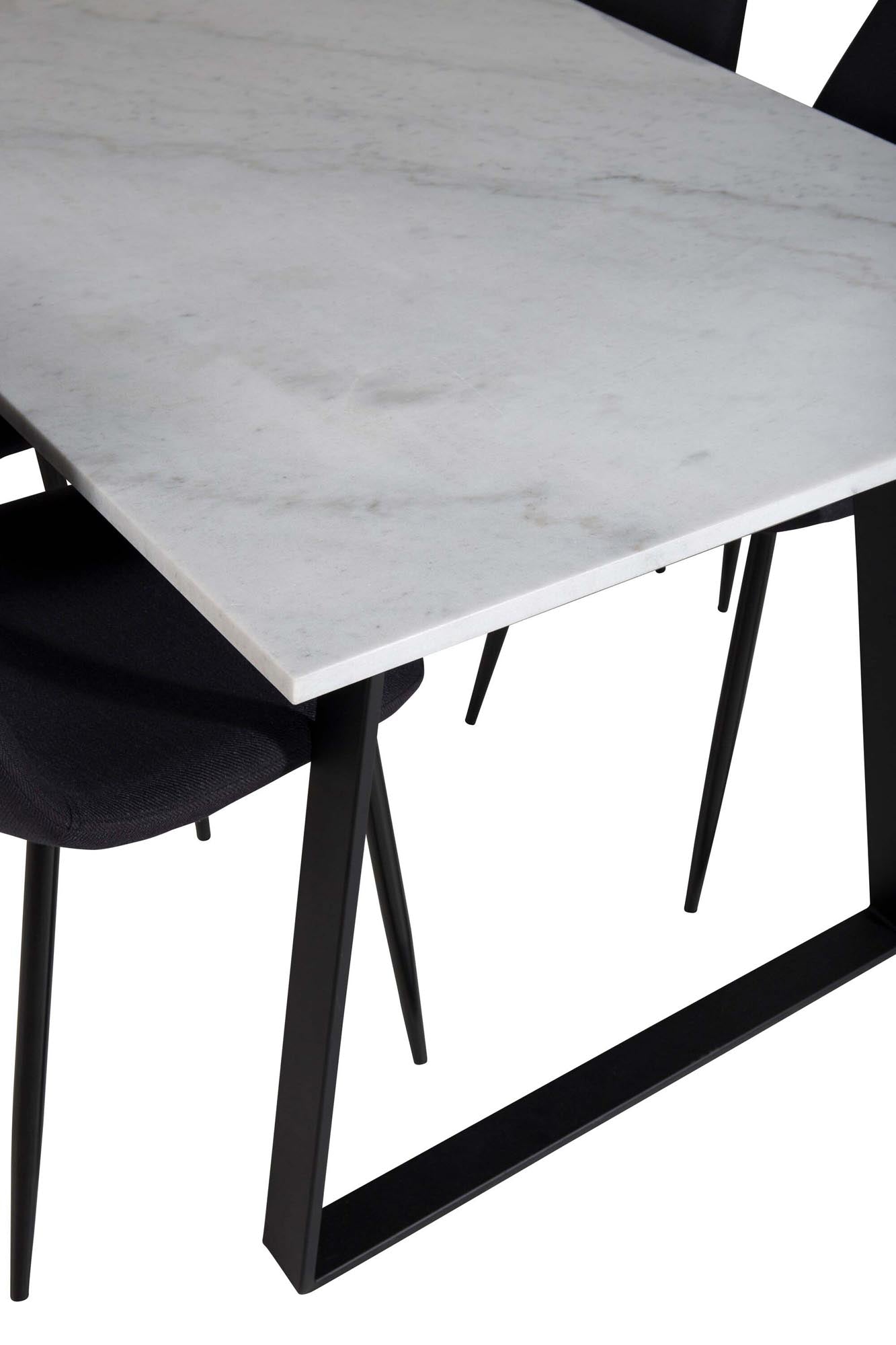 Estelle Esszimmerset + Polar 140cm/4St. in Schwarz präsentiert im Onlineshop von KAQTU Design AG. Esszimmerset ist von Venture Home
