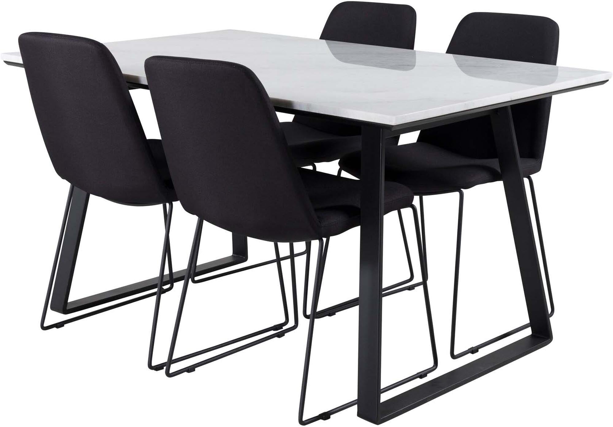 Elegantes Esszimmerset Estelle: 140cm Tisch & 4 Stühle von Venture Home.