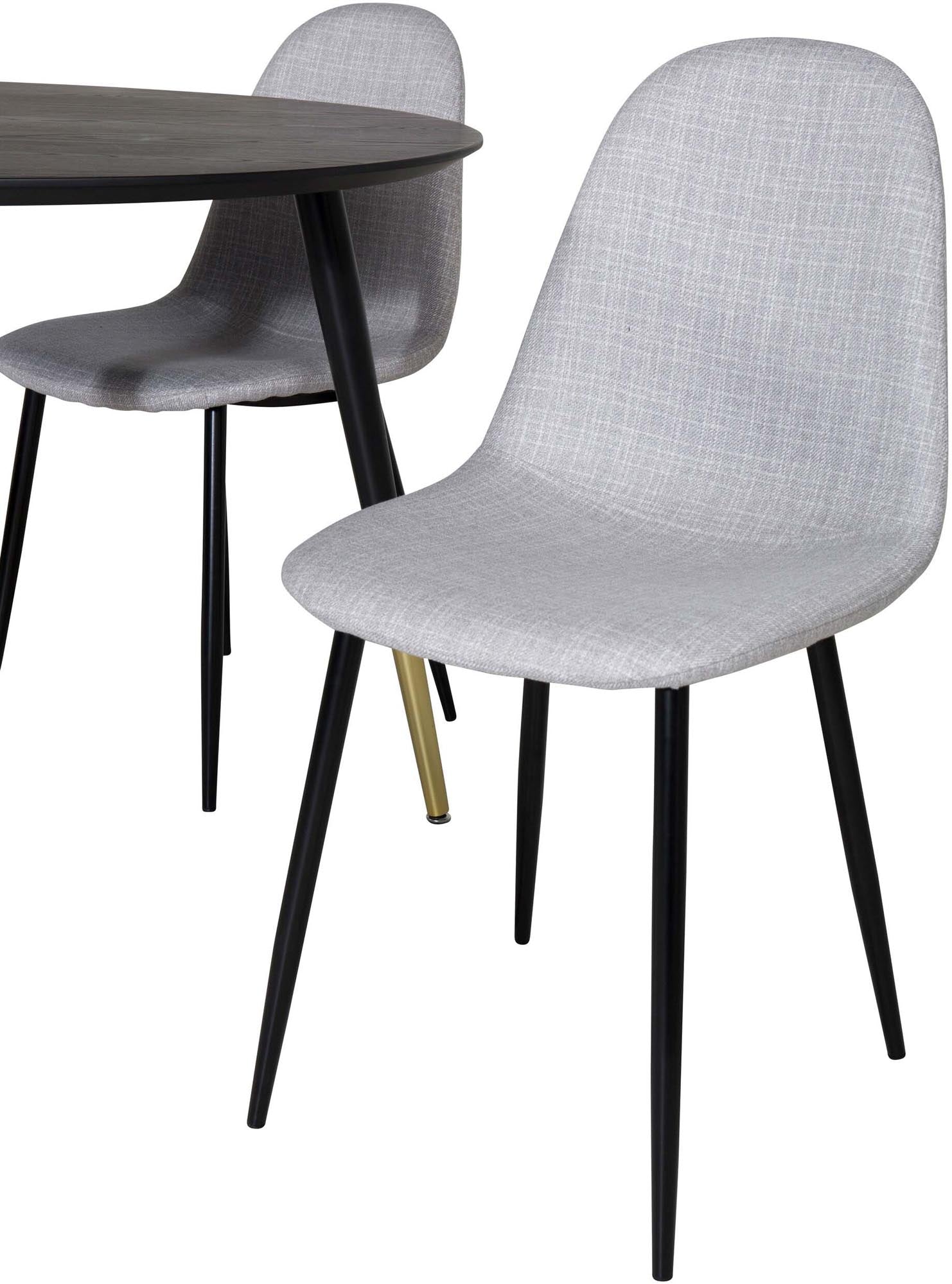 Dipp Esszimmerset + Polar ⌀115cm/4St. in Schwarzgrau präsentiert im Onlineshop von KAQTU Design AG. Esszimmerset ist von Venture Home