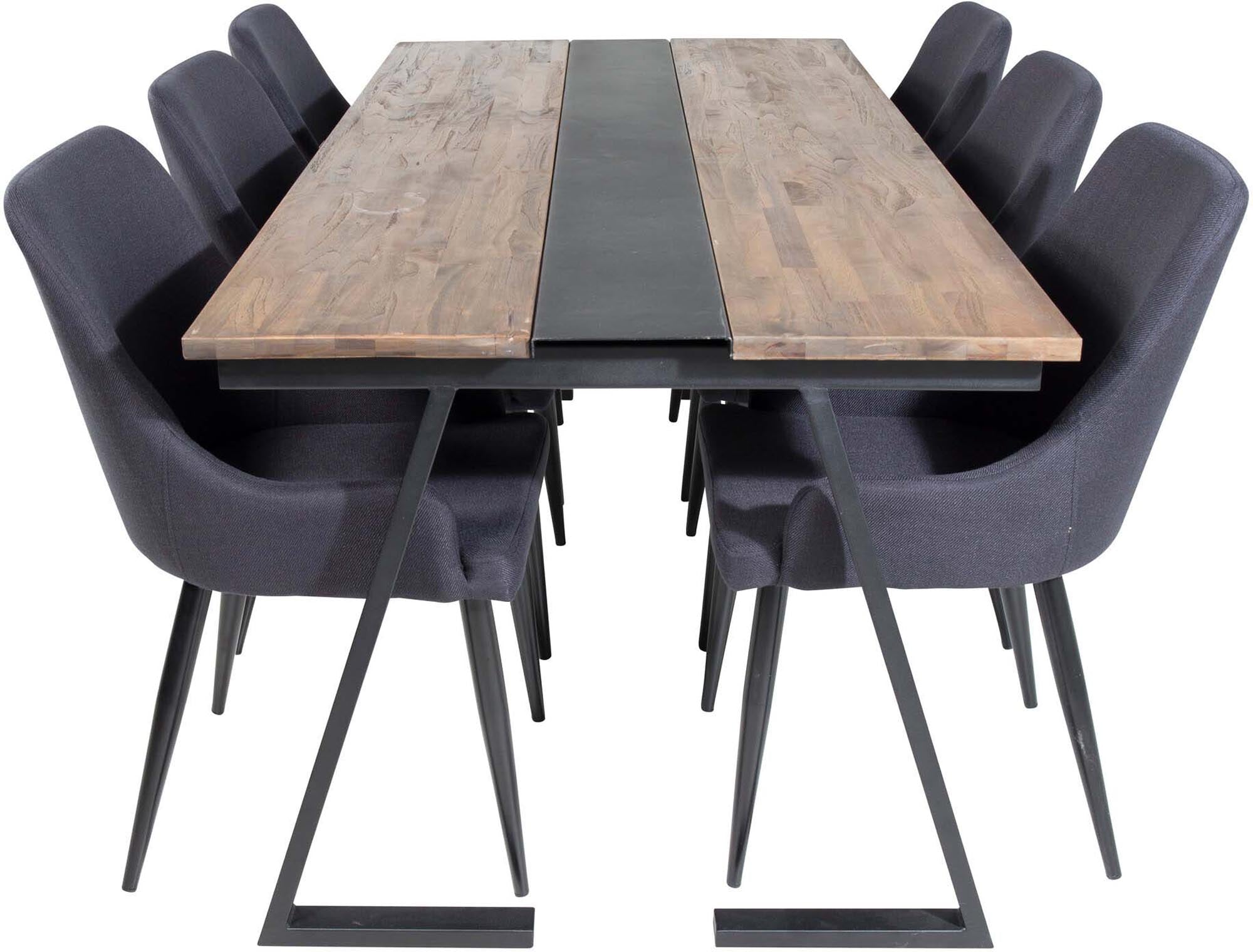 Entdecken Sie das Jakarta Esszimmerset + Plaza 200cm/6St. von Venture Home – modernes Design, robust und komfortabel für gesellige Abende.