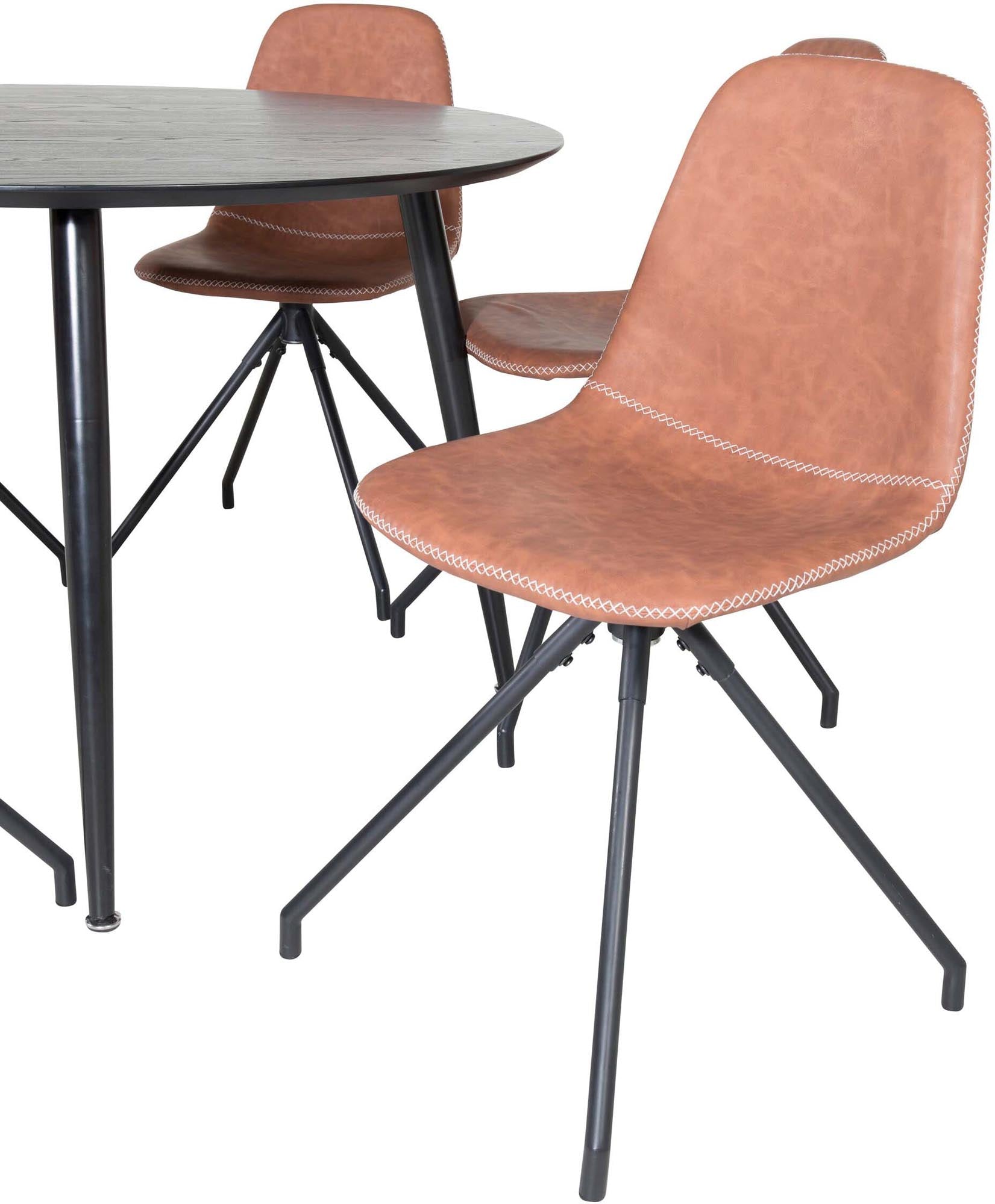 Stilvolles Dipp Esszimmerset: 115cm Tisch & 6 Polar Stühle. Langlebig, pflegeleicht, ideal für gesellige Runden. Zeitloses Design.