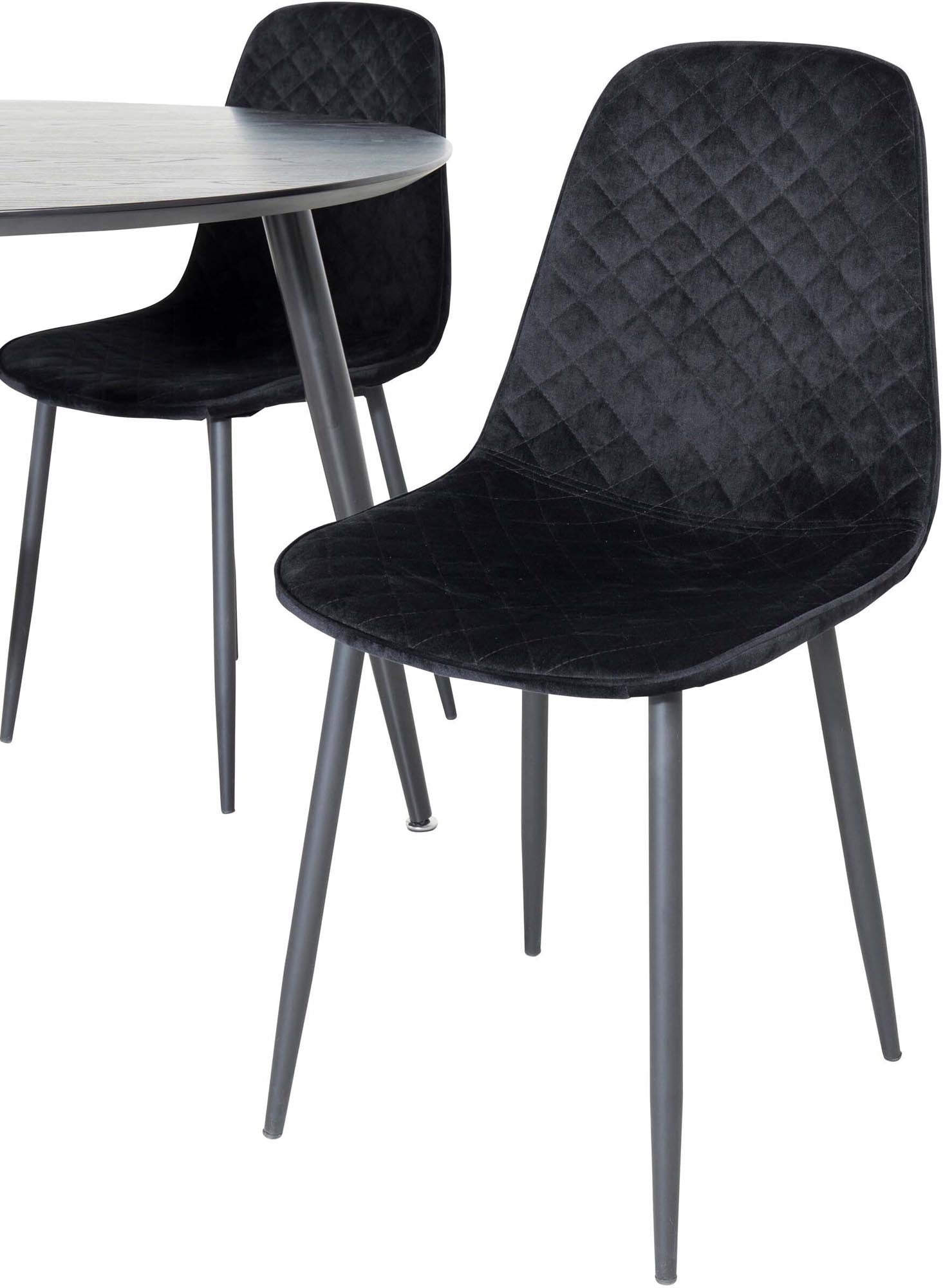 Modernes Dipp Esszimmerset mit Polar Diamond Tisch, 4 Stühle.