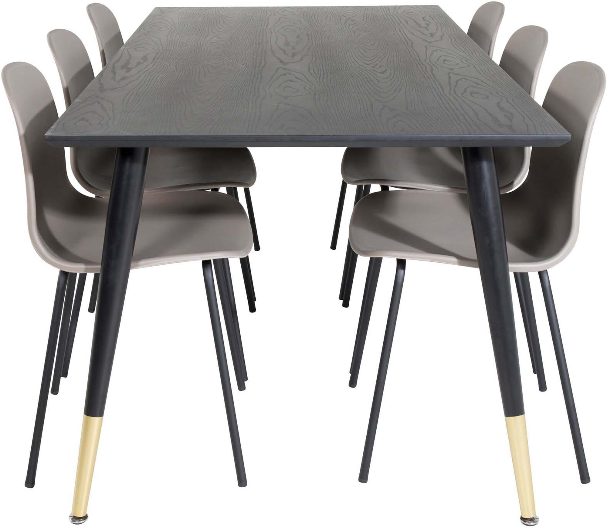 Modernes Dipp Esszimmerset: 180cm Tisch, 6 Arctic Stühle, pflegeleicht, ergonomisch, individuell anpassbar, einladend.