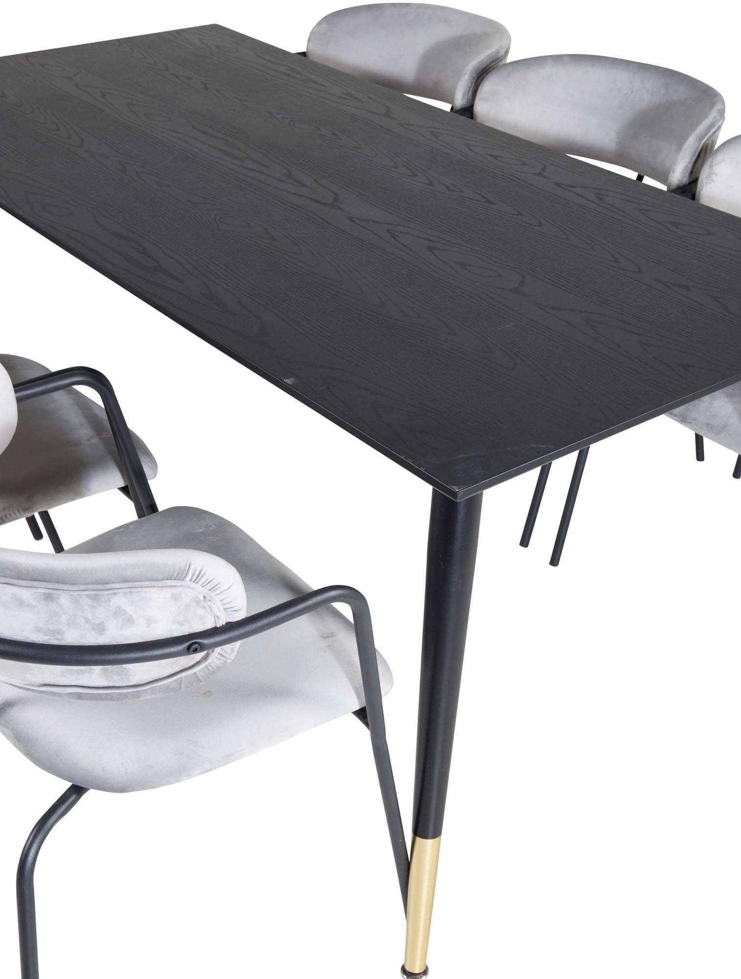 Dipp Esszimmerset + Arrow 180cm/6St. in Weiss / Schwarz präsentiert im Onlineshop von KAQTU Design AG. Esszimmerset ist von Venture Home