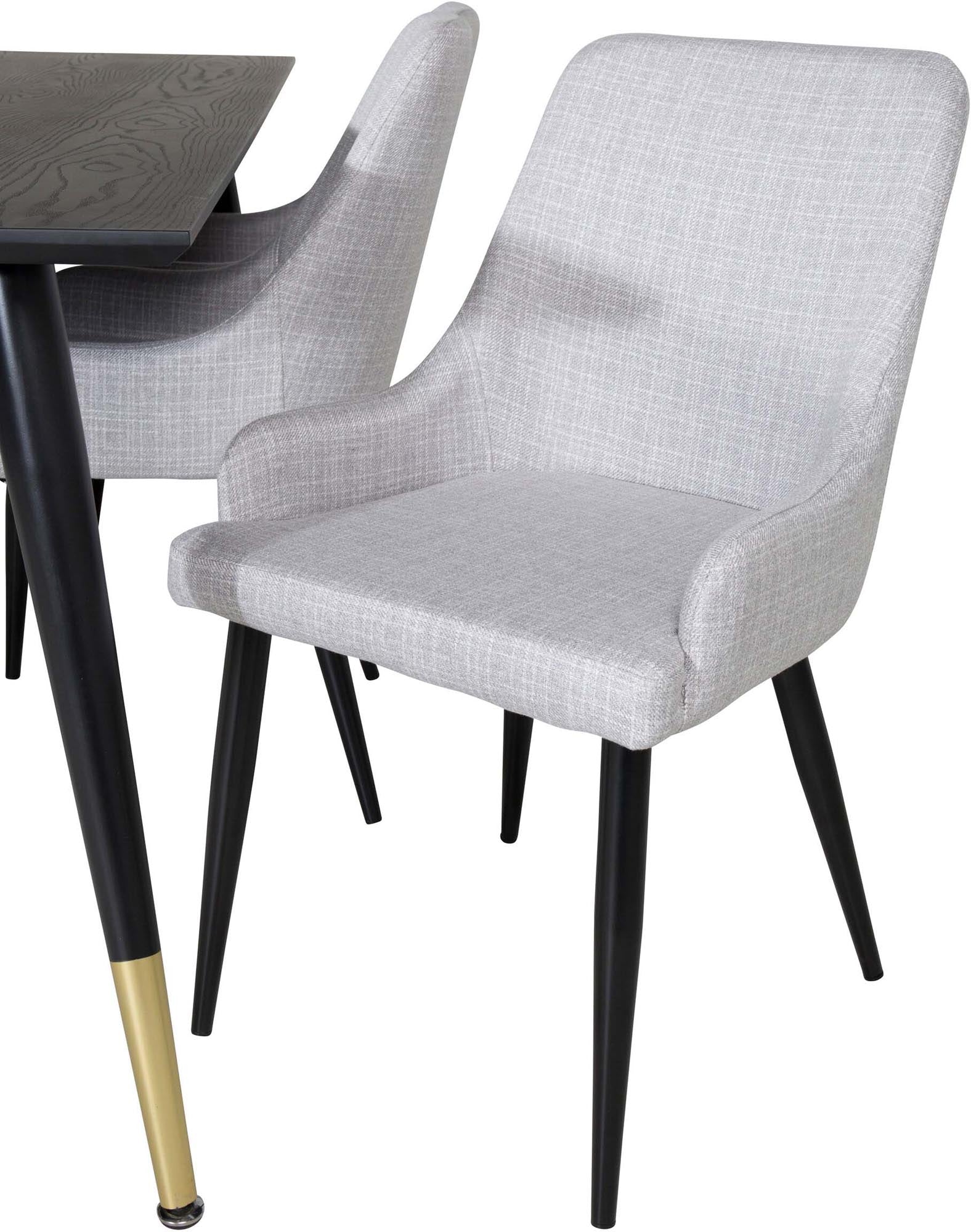 Dipp Esszimmerset + Plaza 180cm/6St. in Schwarz / Gold präsentiert im Onlineshop von KAQTU Design AG. Esszimmerset ist von Venture Home
