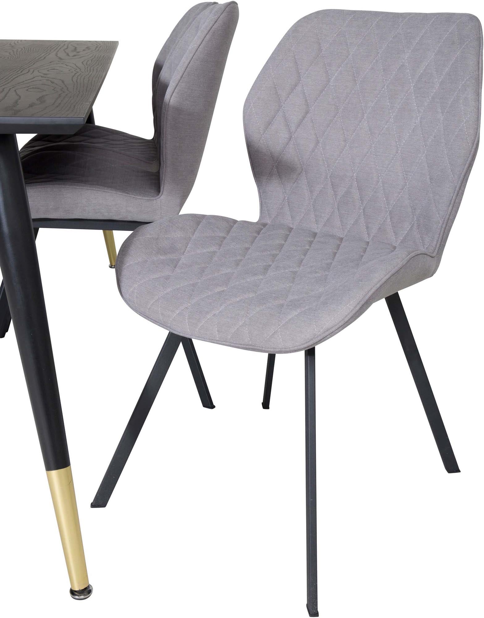 Dipp Esszimmerset + Gemma 180cm/6St. in Schwarz / Gold präsentiert im Onlineshop von KAQTU Design AG. Esszimmerset ist von Venture Home