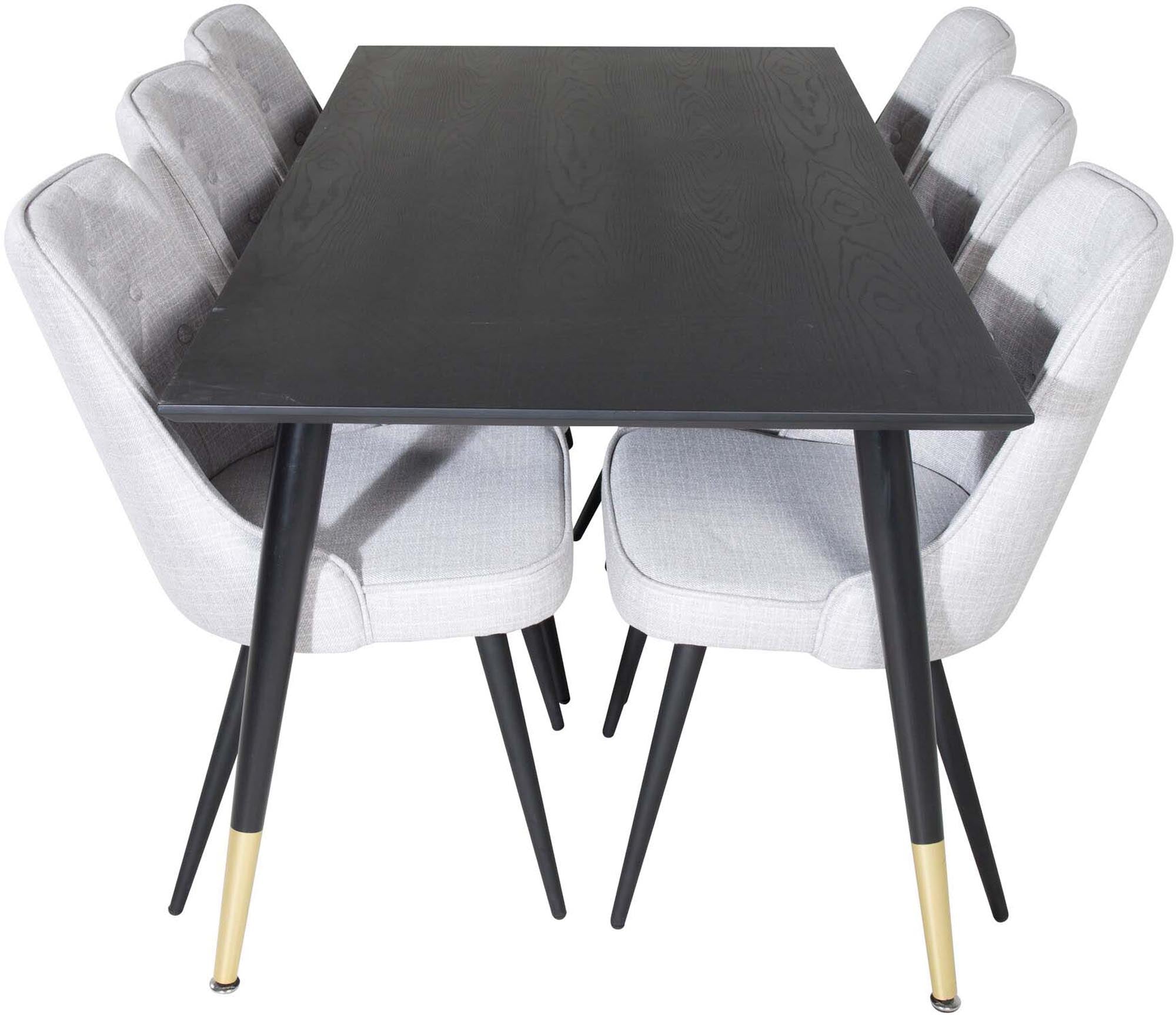 Entdecken Sie das Dipp Esszimmerset + Velvet Deluxe 180cm/6St. von Venture Home – stilvoll, komfortabel und ideal für gesellige Abende.