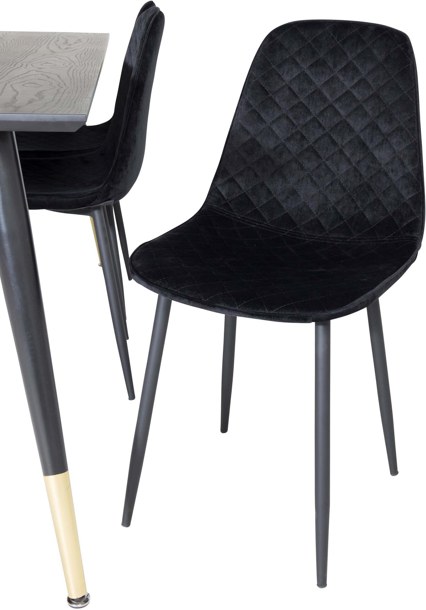 Dipp Esszimmerset + Polar Diamond 180cm/6St. in Schwarz präsentiert im Onlineshop von KAQTU Design AG. Esszimmerset ist von Venture Home