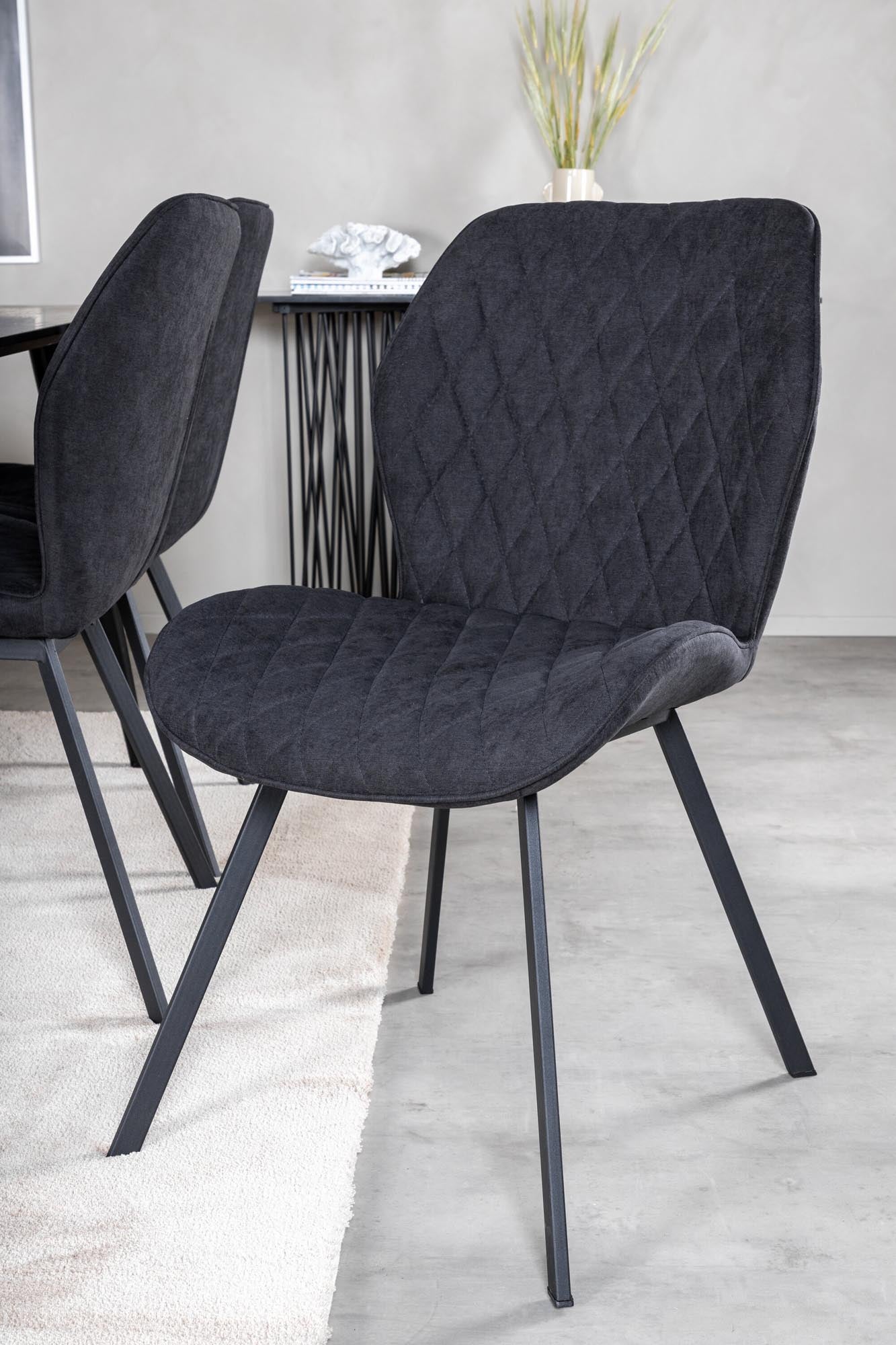 Elegantes Esszimmerset für 6 Personen, 180cm Tisch, komfortable Gemma-Stühle, ideal für gesellige Abende.