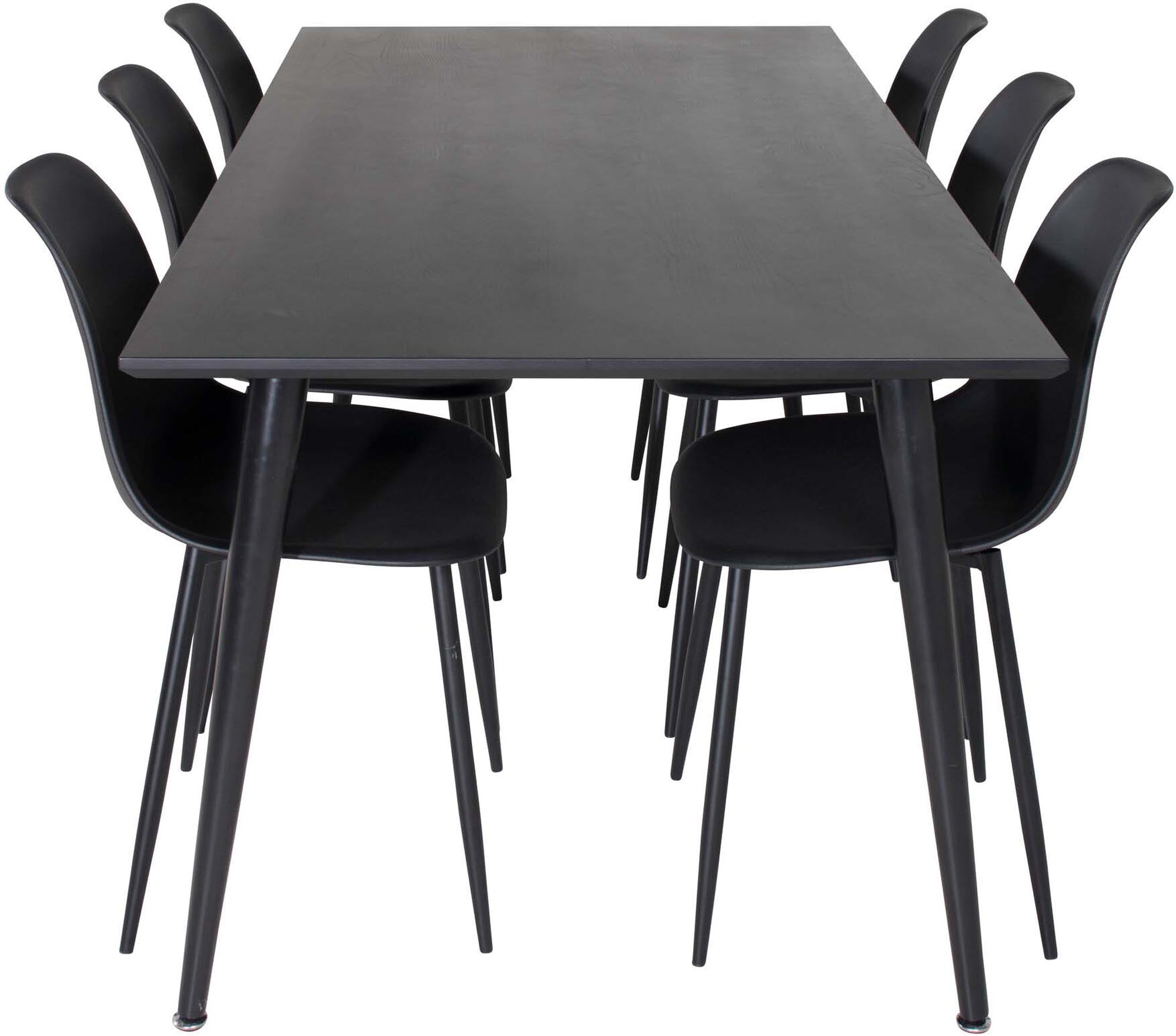 Dipp Esszimmerset + Polar Plastic 180cm/6St. in Schwarz präsentiert im Onlineshop von KAQTU Design AG. Esszimmerset ist von Venture Home