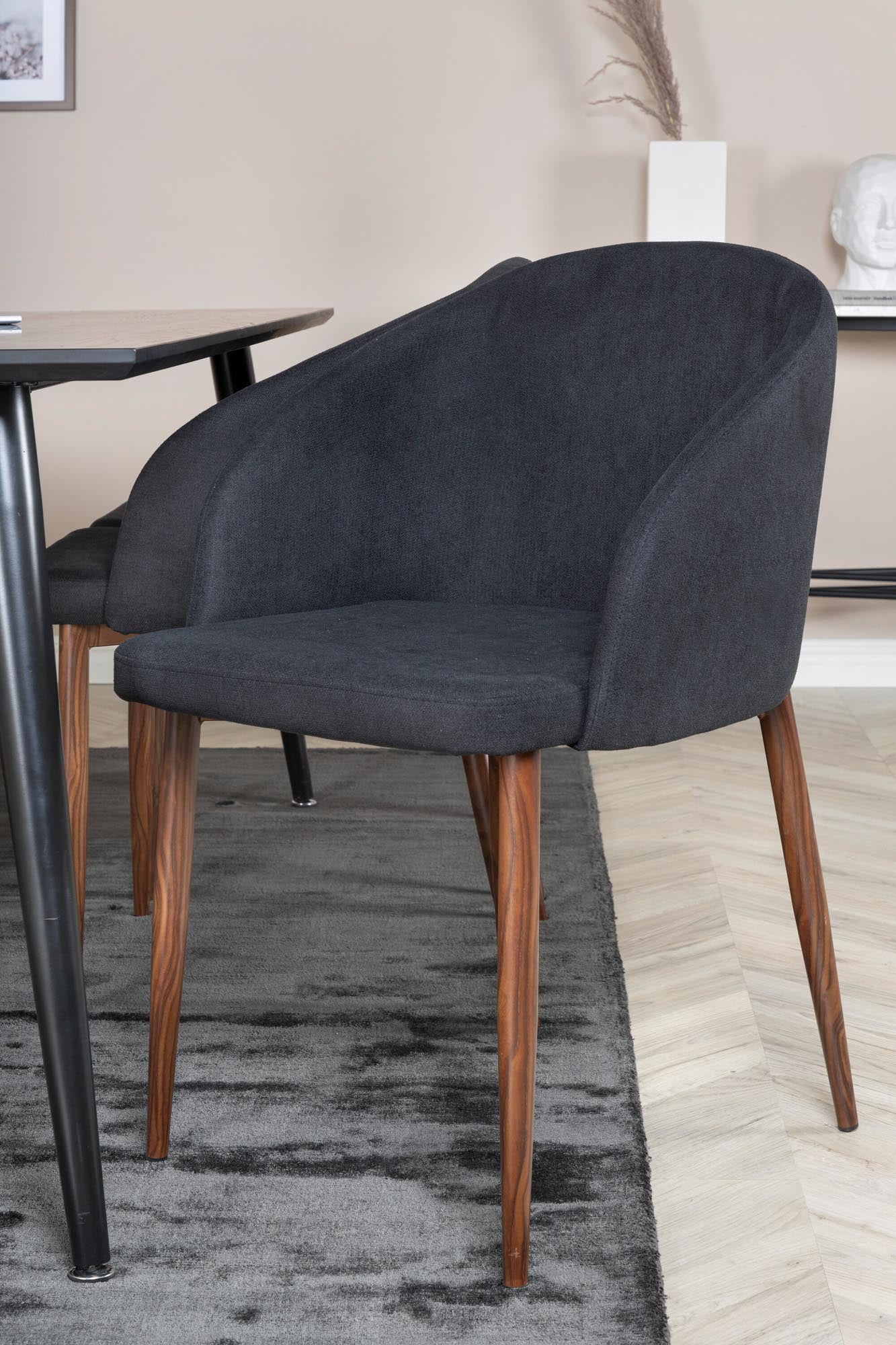 Dipp Esszimmerset + Arch 180cm/6St. in Schwarz, Natur präsentiert im Onlineshop von KAQTU Design AG. Esszimmerset ist von Venture Home
