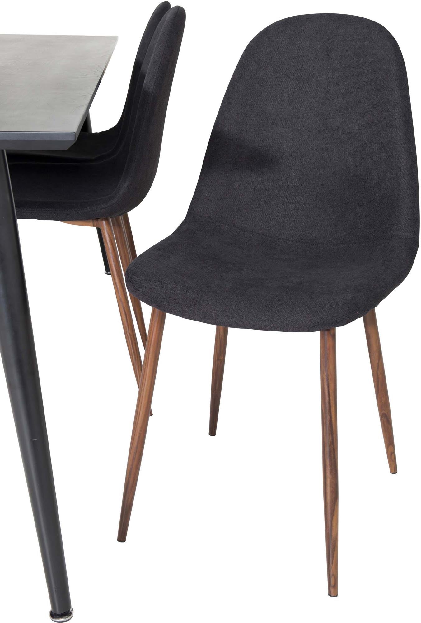 Dipp Esszimmerset + Polar 180cm/6St. in Schwarz, Natur präsentiert im Onlineshop von KAQTU Design AG. Esszimmerset ist von Venture Home