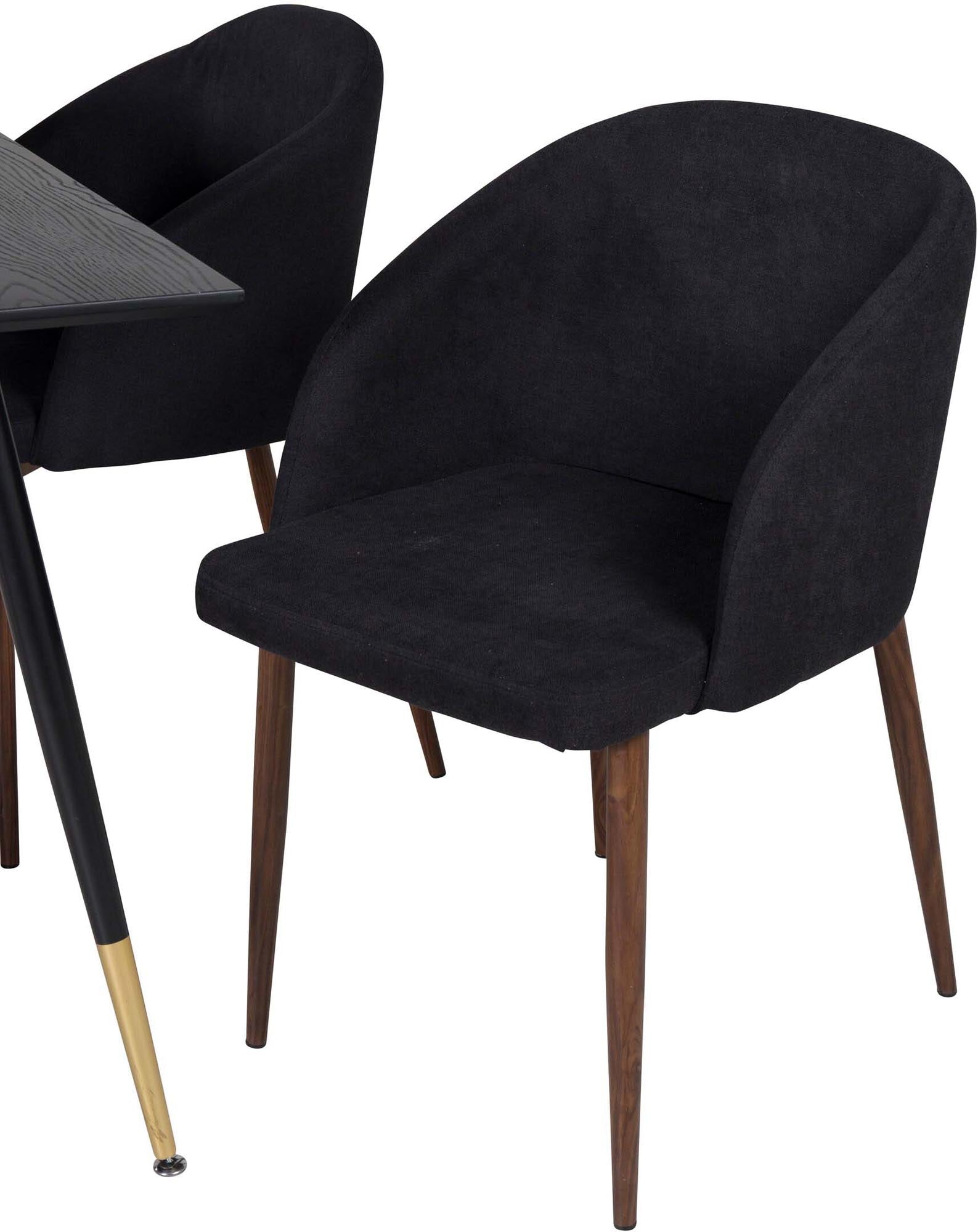Dipp Esszimmerset + Arch 120cm/4St. in Schwarz, Natur präsentiert im Onlineshop von KAQTU Design AG. Esszimmerset ist von Venture Home