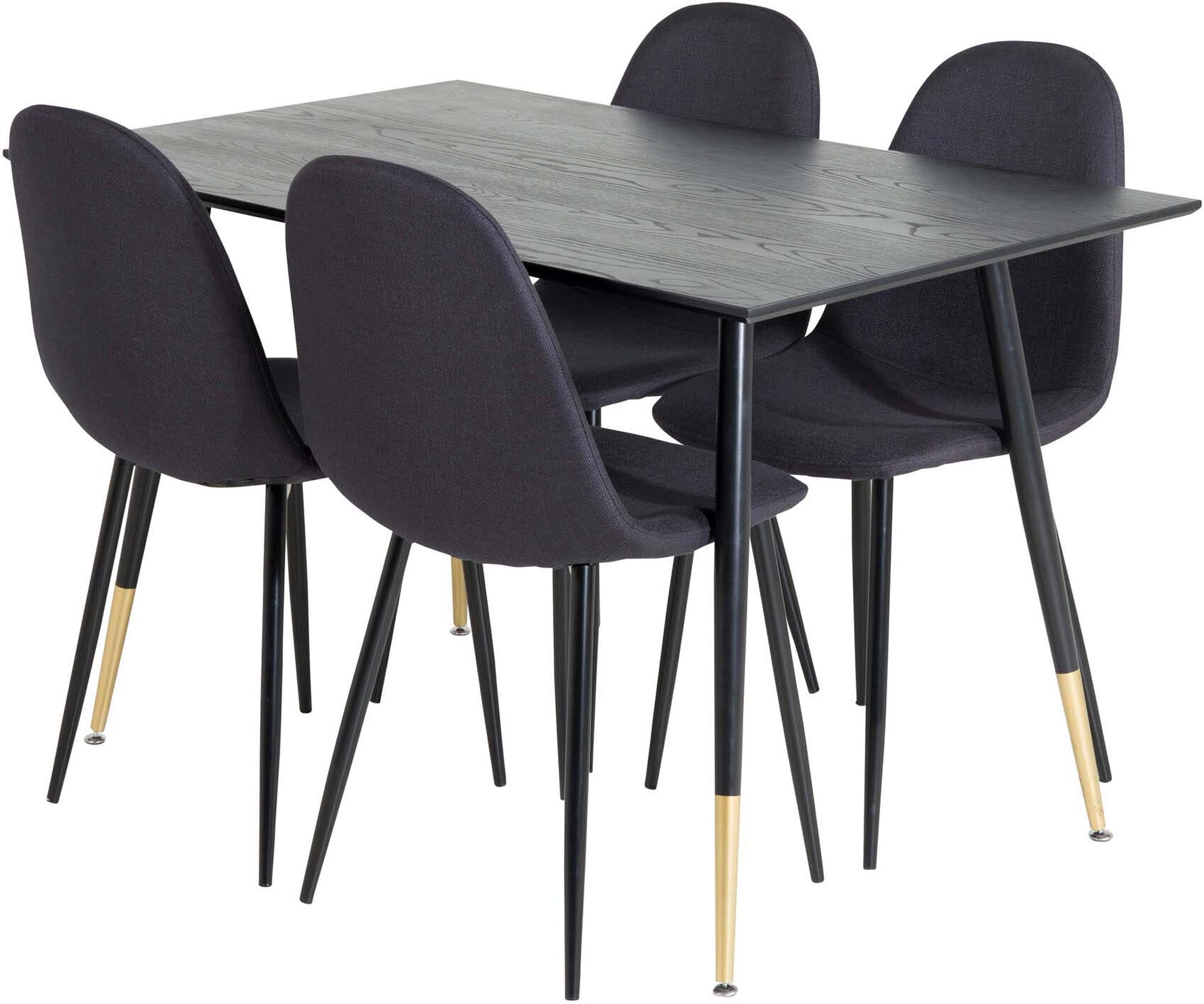 Dipp Esszimmerset + Polar 120cm/4St. in Schwarz präsentiert im Onlineshop von KAQTU Design AG. Esszimmerset ist von Venture Home