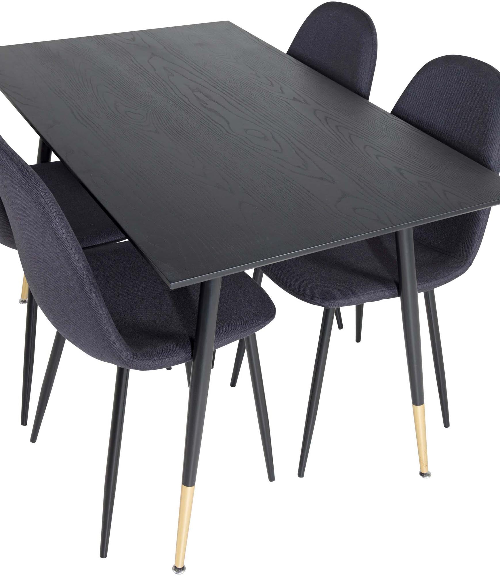 Dipp Esszimmerset + Polar 120cm/4St. in Schwarz präsentiert im Onlineshop von KAQTU Design AG. Esszimmerset ist von Venture Home