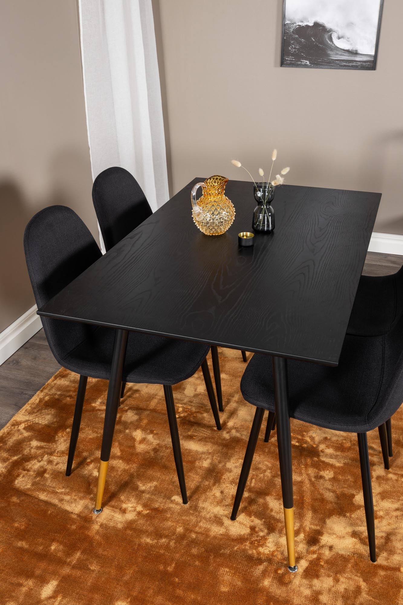 Dipp Esszimmerset + Polar 120cm/4St. in Schwarz präsentiert im Onlineshop von KAQTU Design AG. Esszimmerset ist von Venture Home
