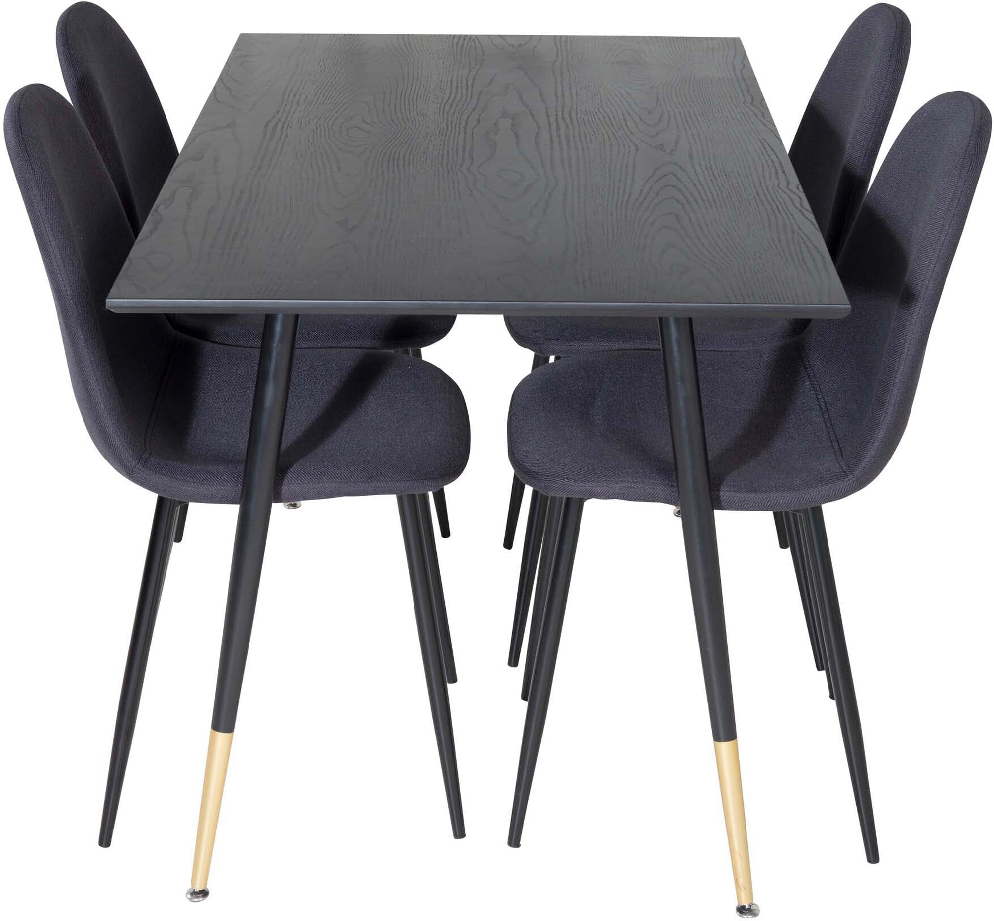 Dipp Esszimmerset + Polar 120cm/4St. in Schwarz präsentiert im Onlineshop von KAQTU Design AG. Esszimmerset ist von Venture Home