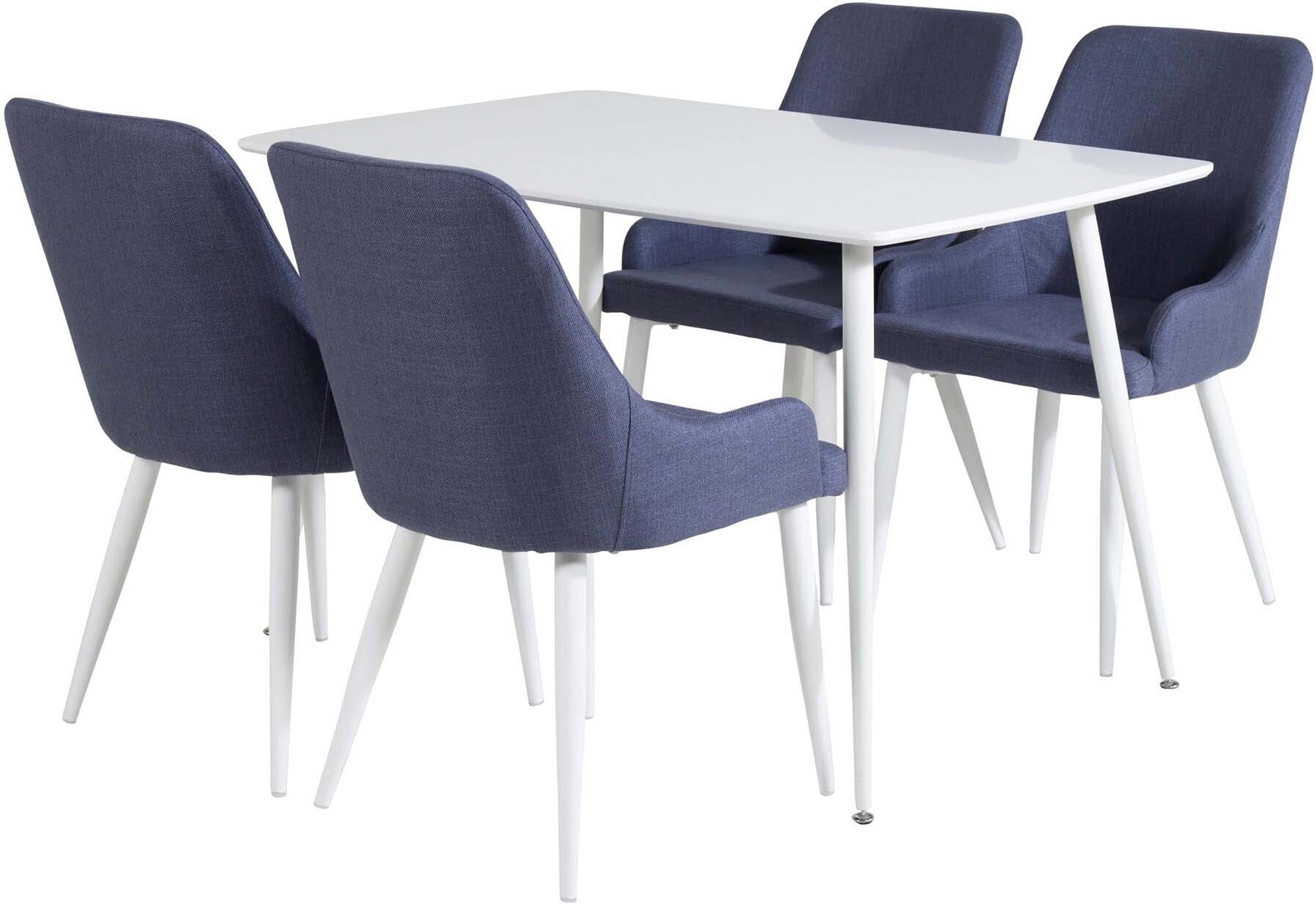 Polar Esszimmerset + Plaza 120cm/4St. in Blau Weiss präsentiert im Onlineshop von KAQTU Design AG. Esszimmerset ist von Venture Home