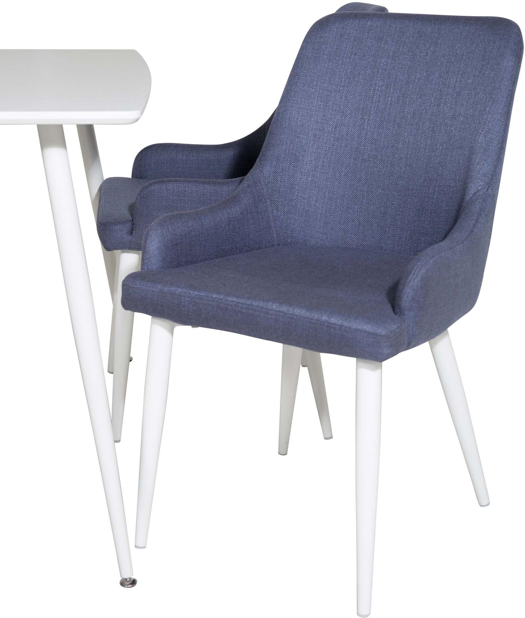 Polar Esszimmerset + Plaza 120cm/4St. in Blau Weiss präsentiert im Onlineshop von KAQTU Design AG. Esszimmerset ist von Venture Home