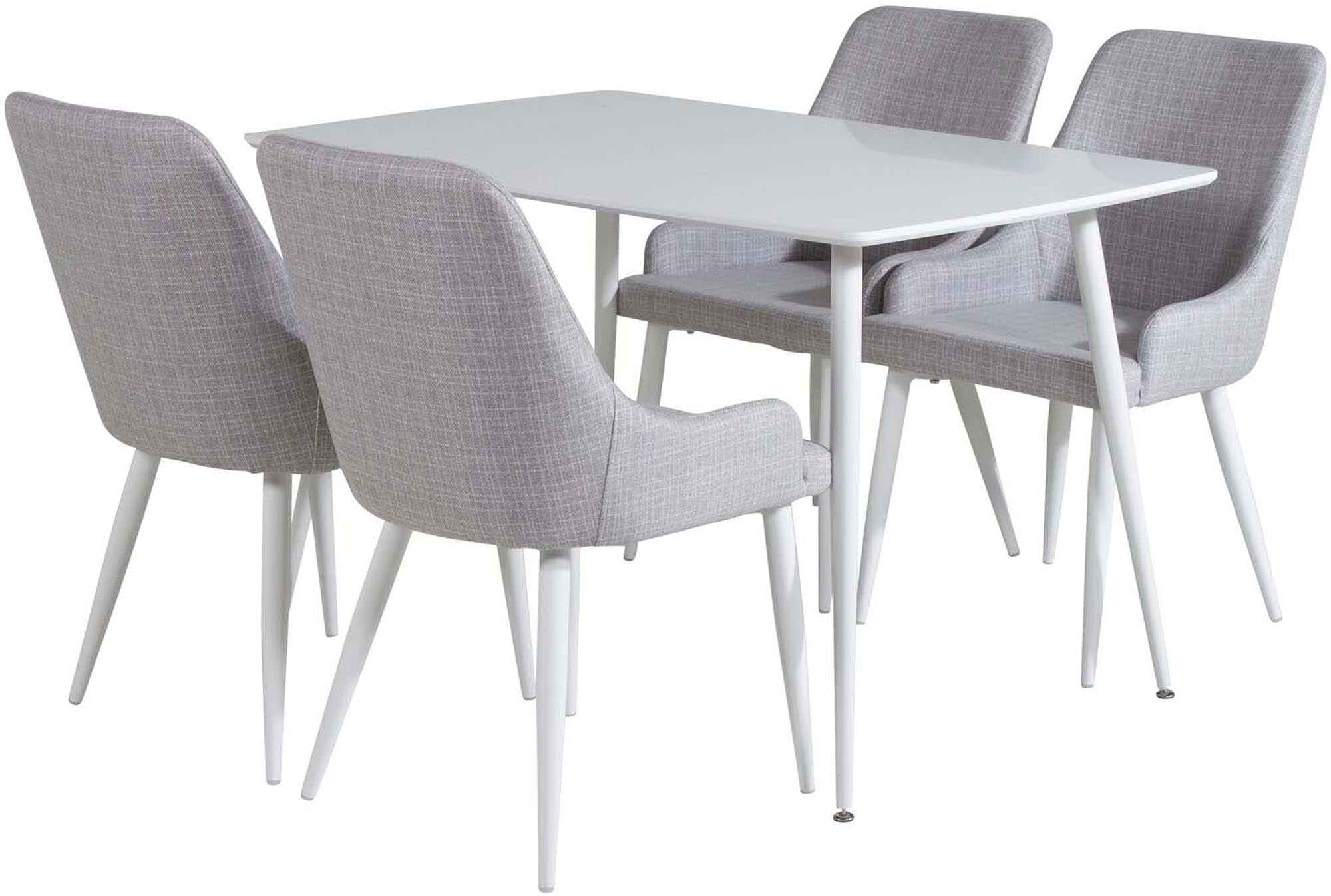 Polar Esszimmerset + Plaza 120cm/4St. in Grau weiss präsentiert im Onlineshop von KAQTU Design AG. Esszimmerset ist von Venture Home
