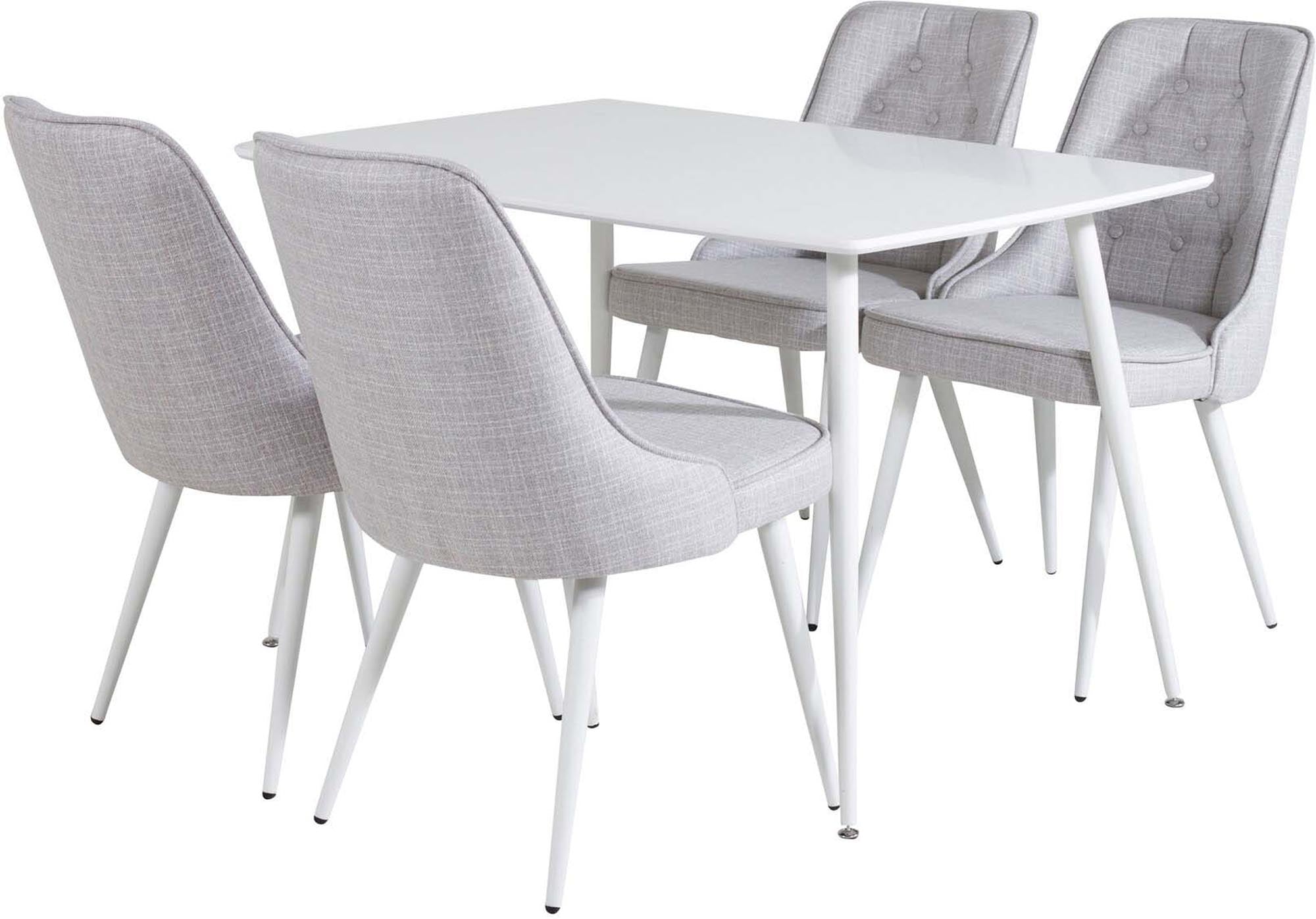 Polar Esszimmerset + Velvet Deluxe 120cm/4St. in Weiss präsentiert im Onlineshop von KAQTU Design AG. Esszimmerset ist von Venture Home