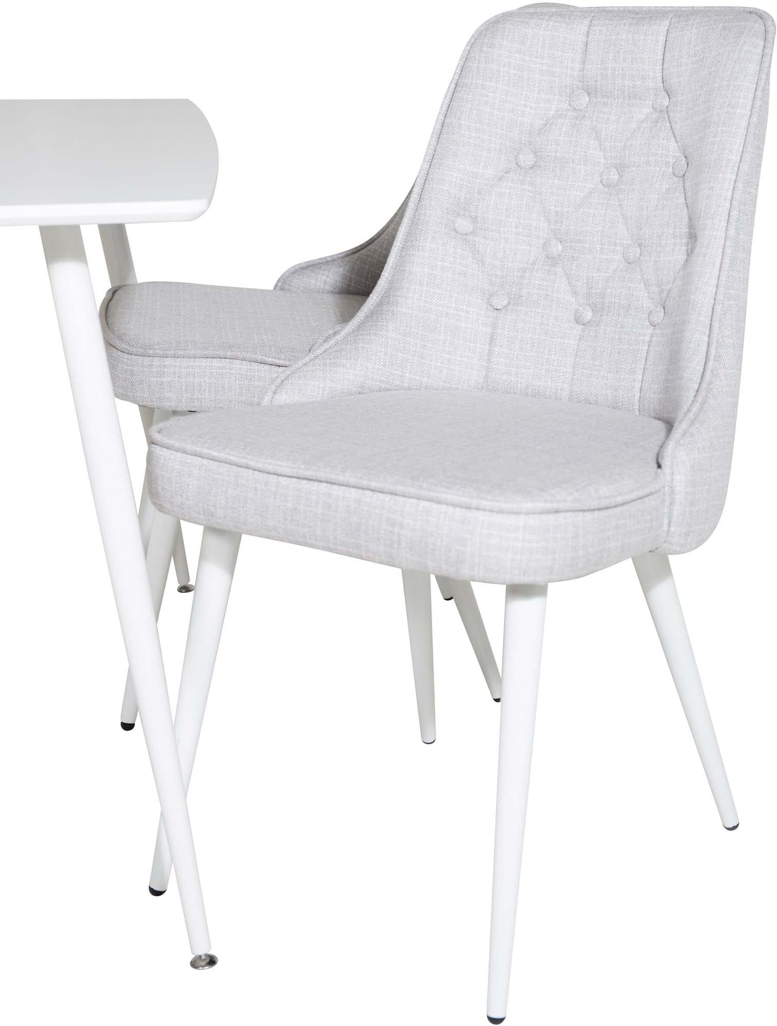 Polar Esszimmerset + Velvet Deluxe 120cm/4St. in Weiss präsentiert im Onlineshop von KAQTU Design AG. Esszimmerset ist von Venture Home