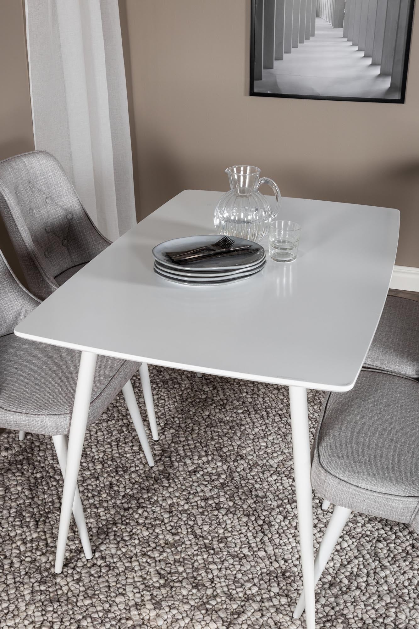 Polar Esszimmerset + Velvet Deluxe 120cm/4St. in Weiss präsentiert im Onlineshop von KAQTU Design AG. Esszimmerset ist von Venture Home