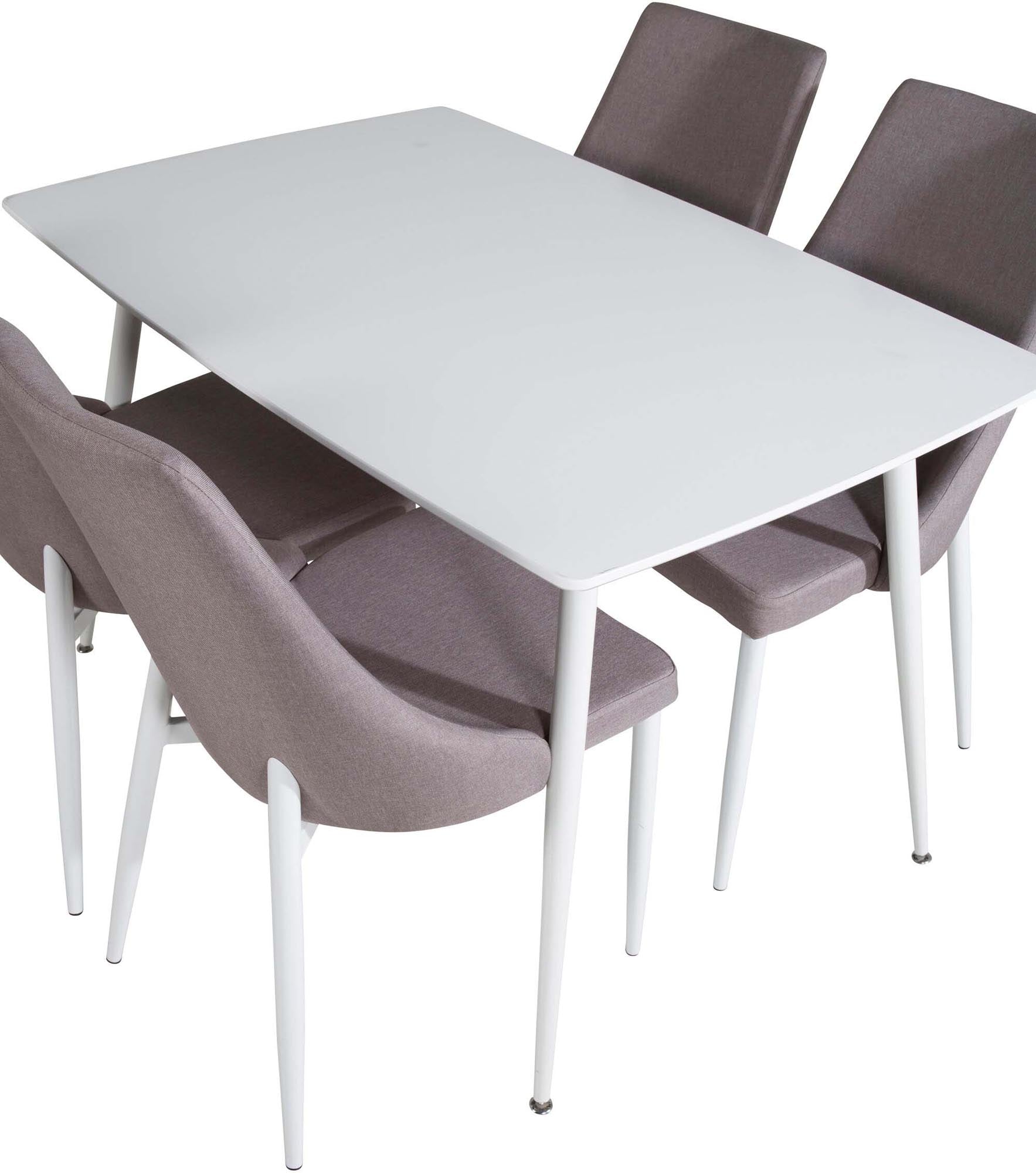 Elegantes Esszimmerset Polar + Leone, 120cm Tisch, 4 Stühle, Venture.